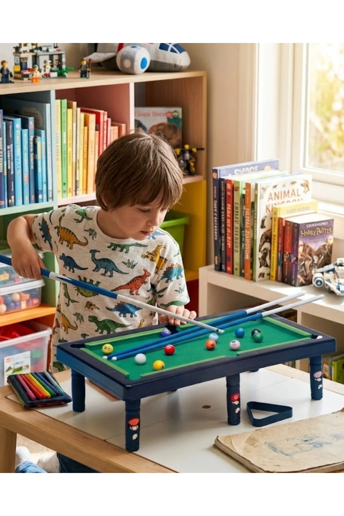 Mini Bilardo Oyunu Seti Evde Eğlenceli Masa Oyunu Çocuk Aile