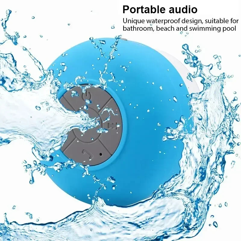 Mini Bluetooth hoparlör su geçirmez banyo ses telefon için kablosuz duş hoparlörler