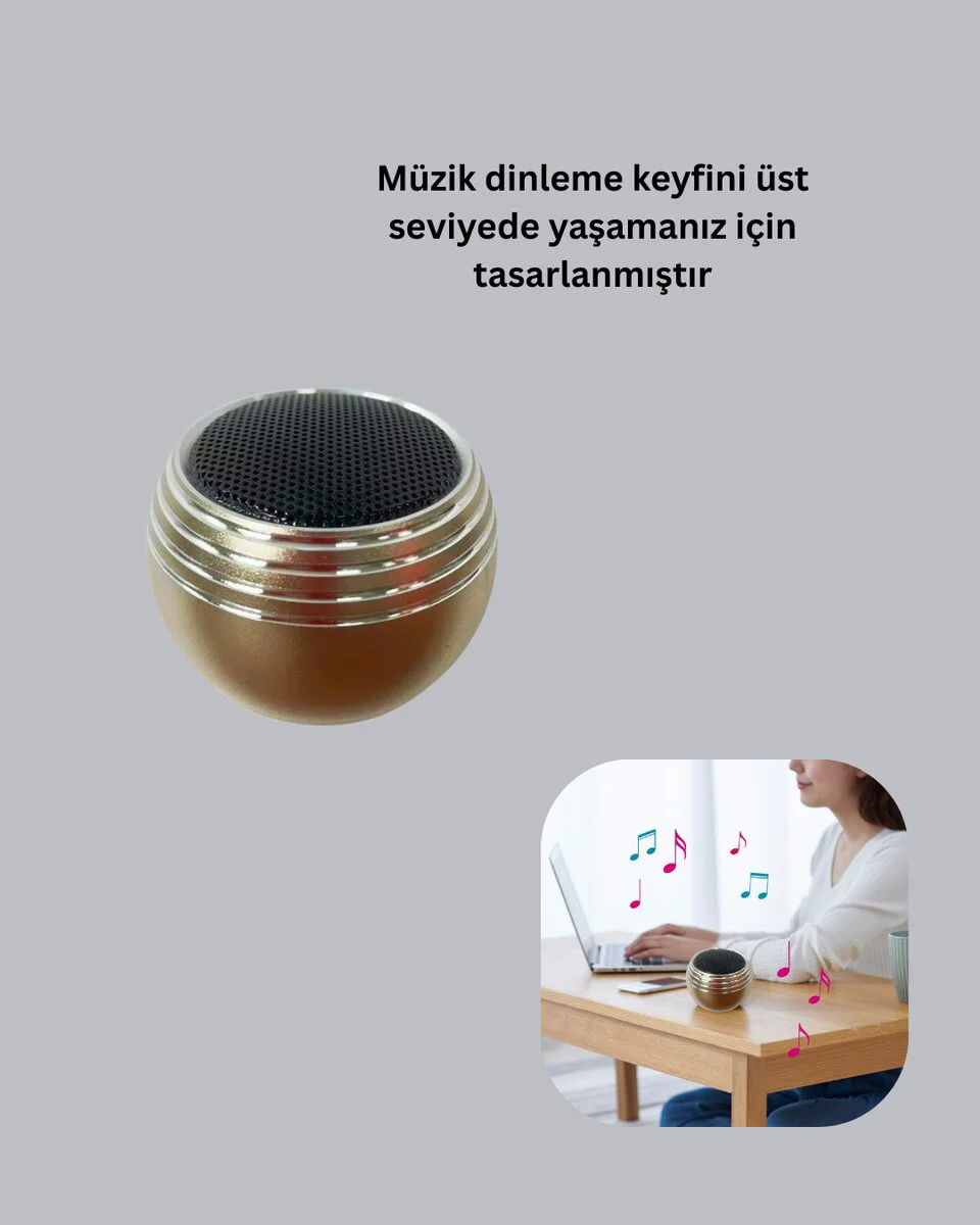 Mini Bluetooth Hoparlör TWS - Taşınabilir, Güçlü Ses ve Kablosuz Özgürlük