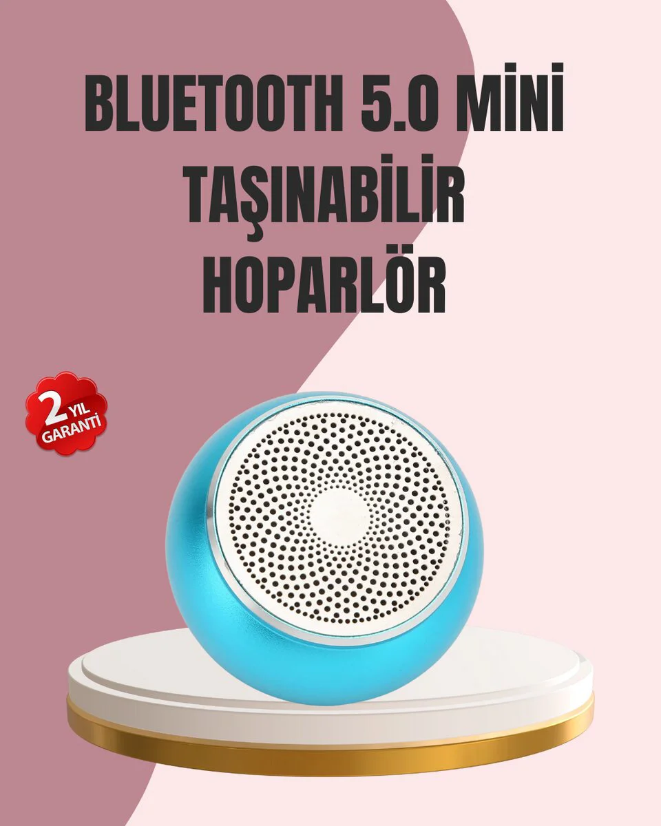 Mini Bluetooth Hoparlör - Uzun Pil Ömrü, Şık ve Hafif Tasarım, 9m Kapsama Alanı