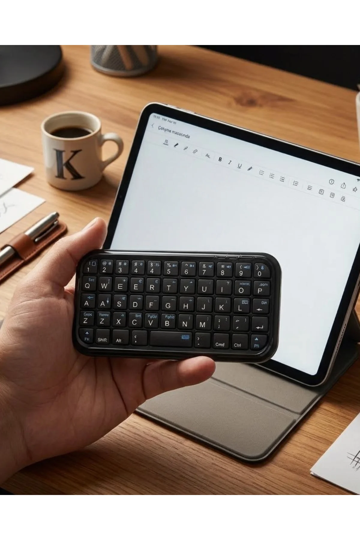 Mini Bluetooth Klavye Kablosuz Taşınabilir Cep Boyutu Klavye
