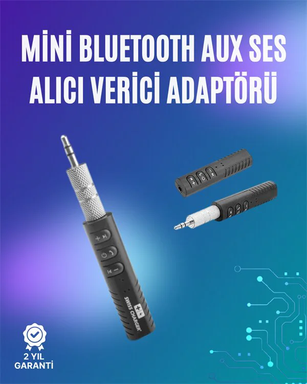 Mini Bluetooth Müzik Alıcısı - Kablosuz Ev ve Araç Stereo Çözümü