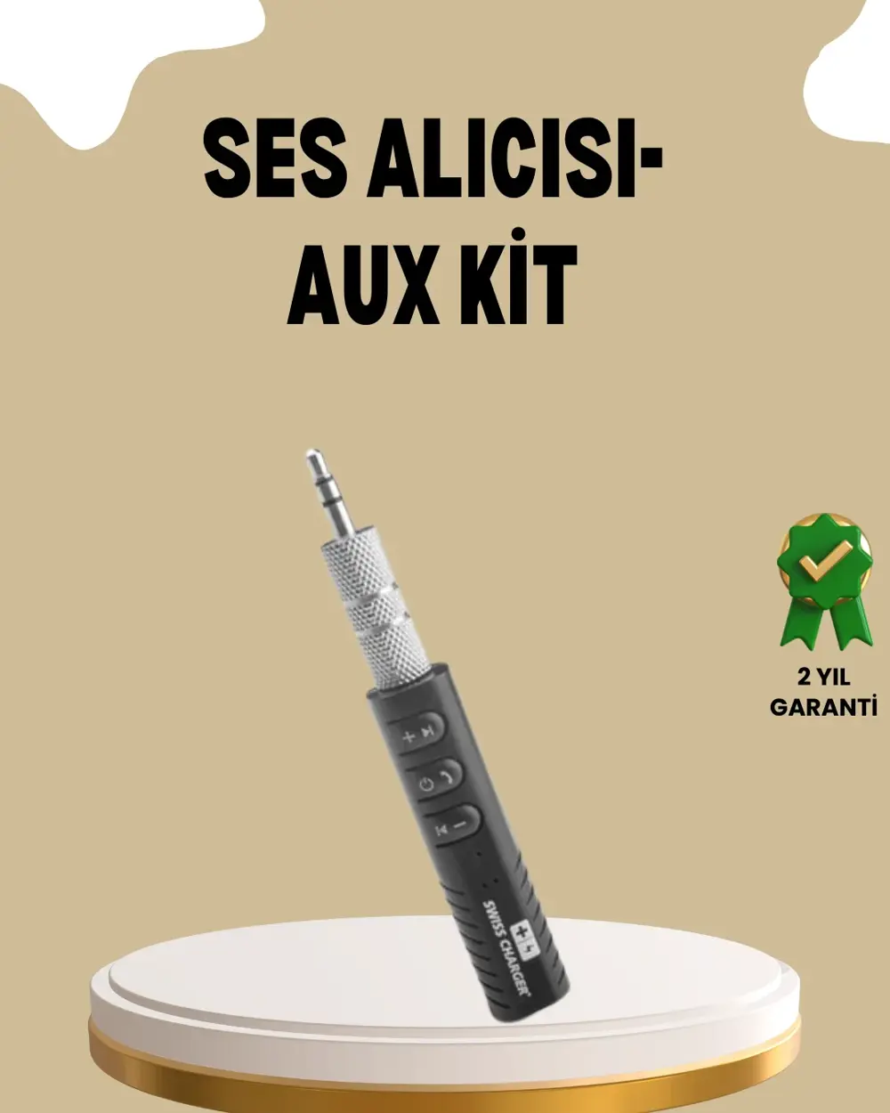 Mini Bluetooth Ses Adaptörü – Hoparlör, Araç Radyosu ve Kulaklık