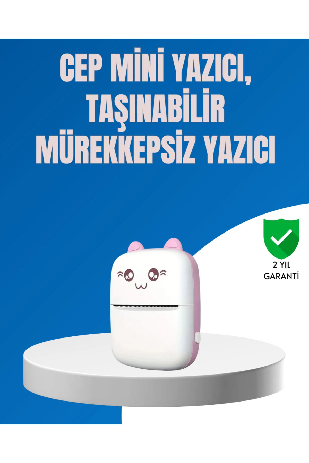 Mini Bluetooth Termal Yazıcı 1200mAh Şarjlı Taşınabilir