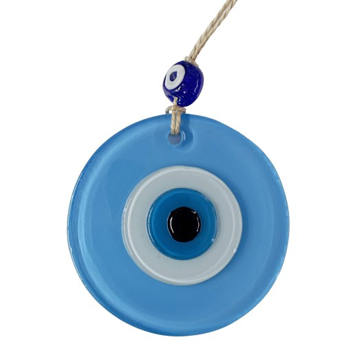 Evimdeyokyok Mini Boy Bebe Mavisi Nazar Boncuklu Duvar Süsü 10 Cm Cam Duvar De