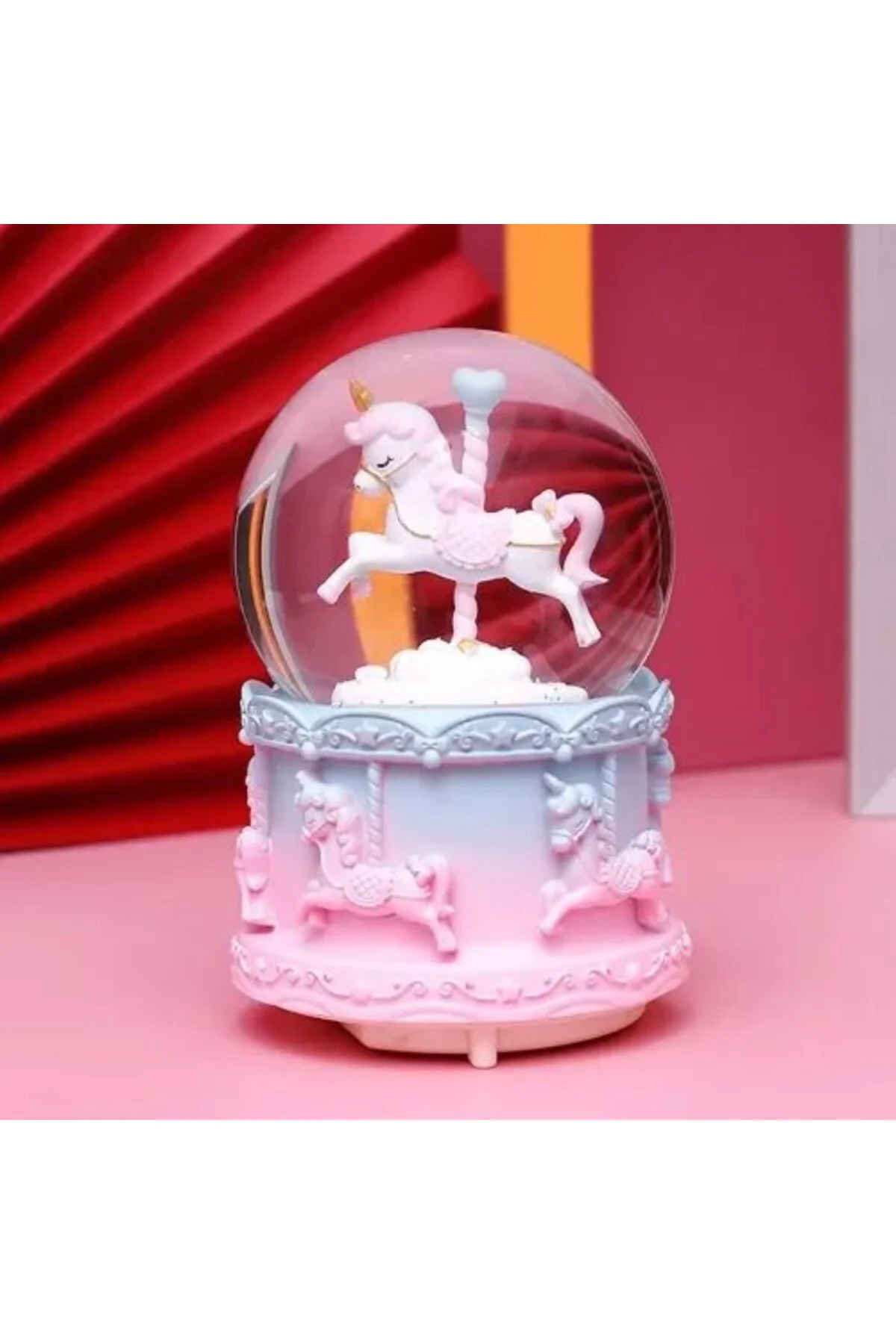 Mini Boy Işıklı Unicorn Kar Küresi