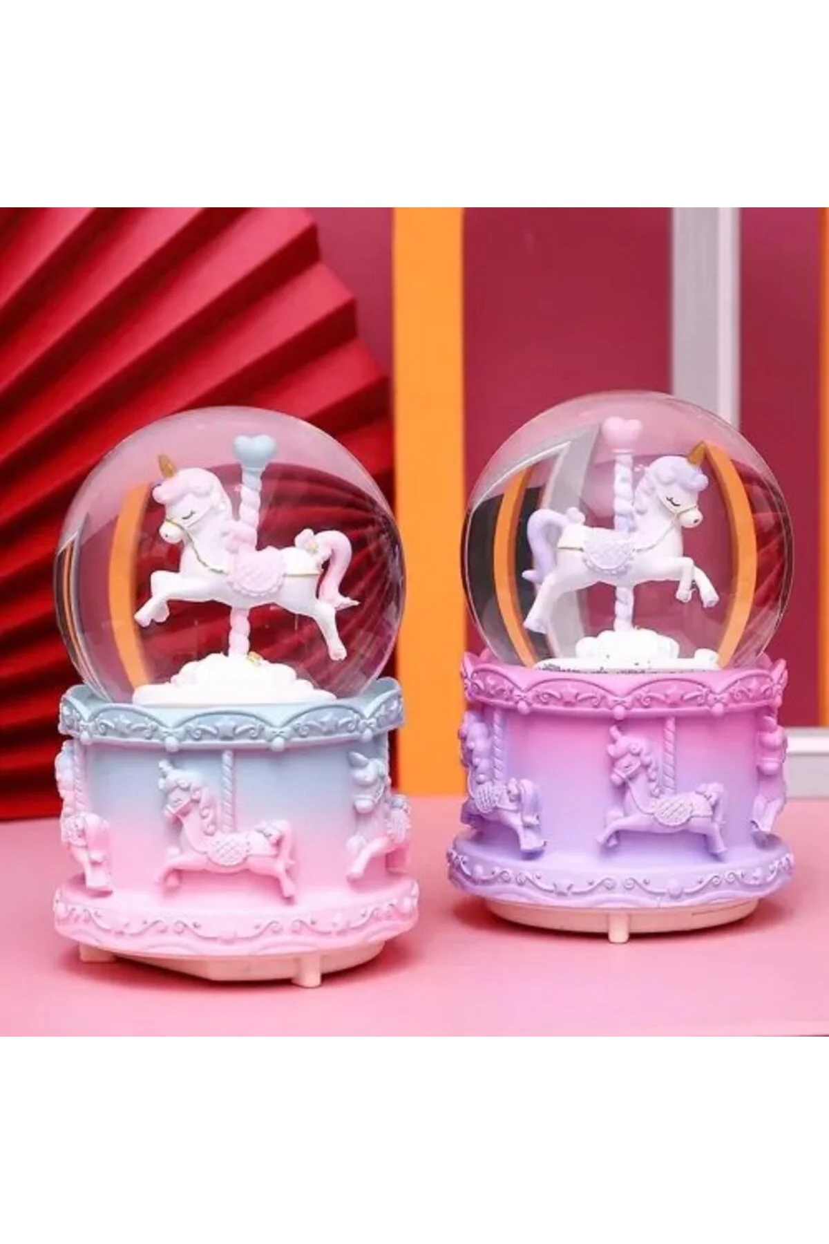 Mini Boy Işıklı Unicorn Kar Küresi