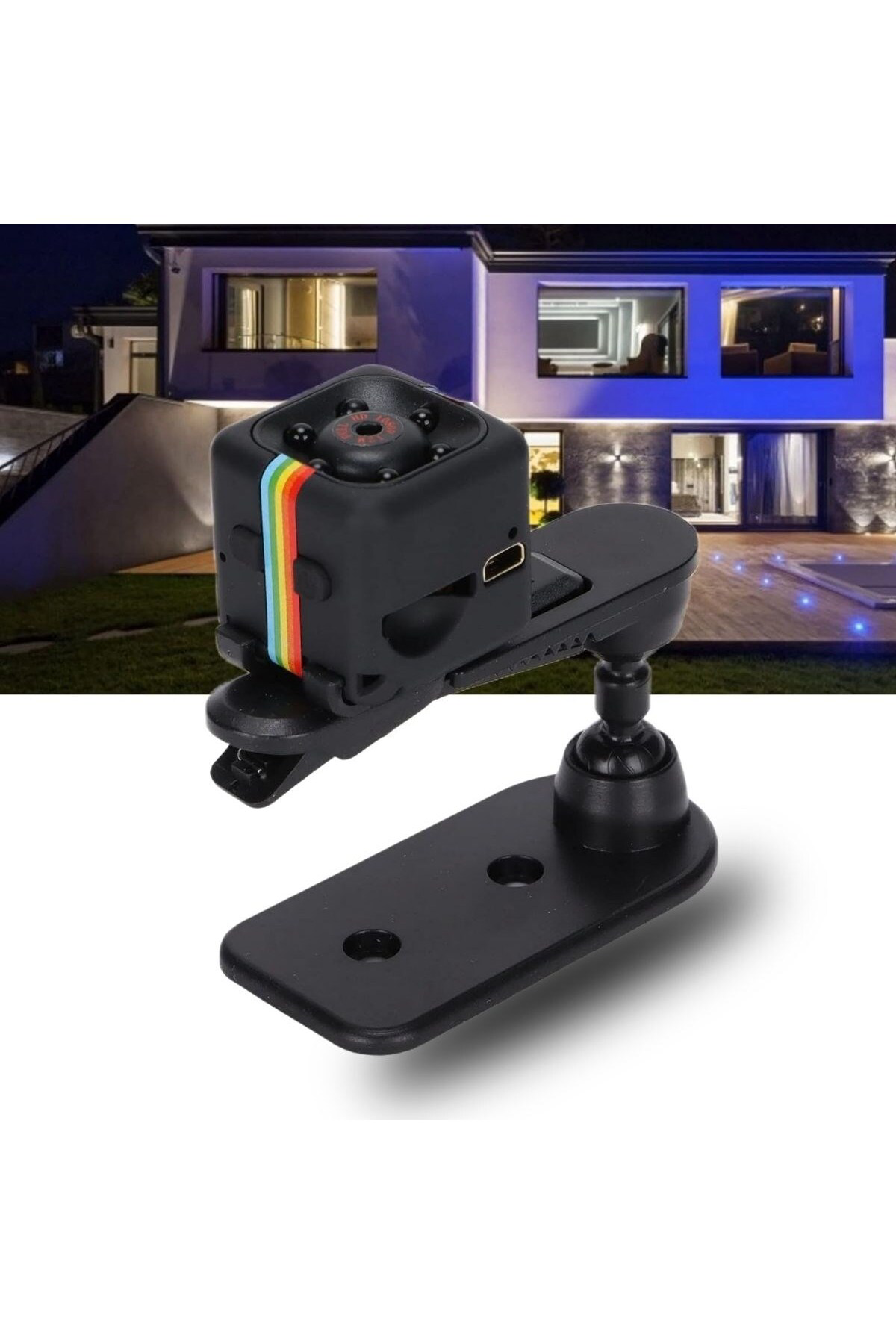 Ok Aksesuar Mini Boy Küp Tipi Gece Görüşlü Hd Kaliteli Güvenlik Kamerası (506