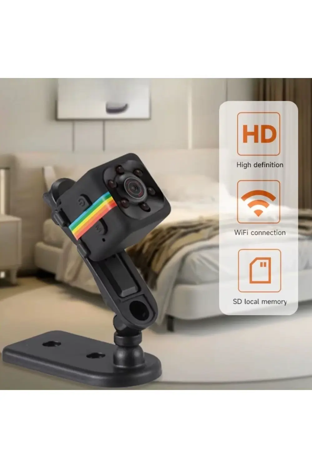 ® Mini Boy Küp Tipi Gece Görüşlü HD Kaliteli Güvenlik Kamerası