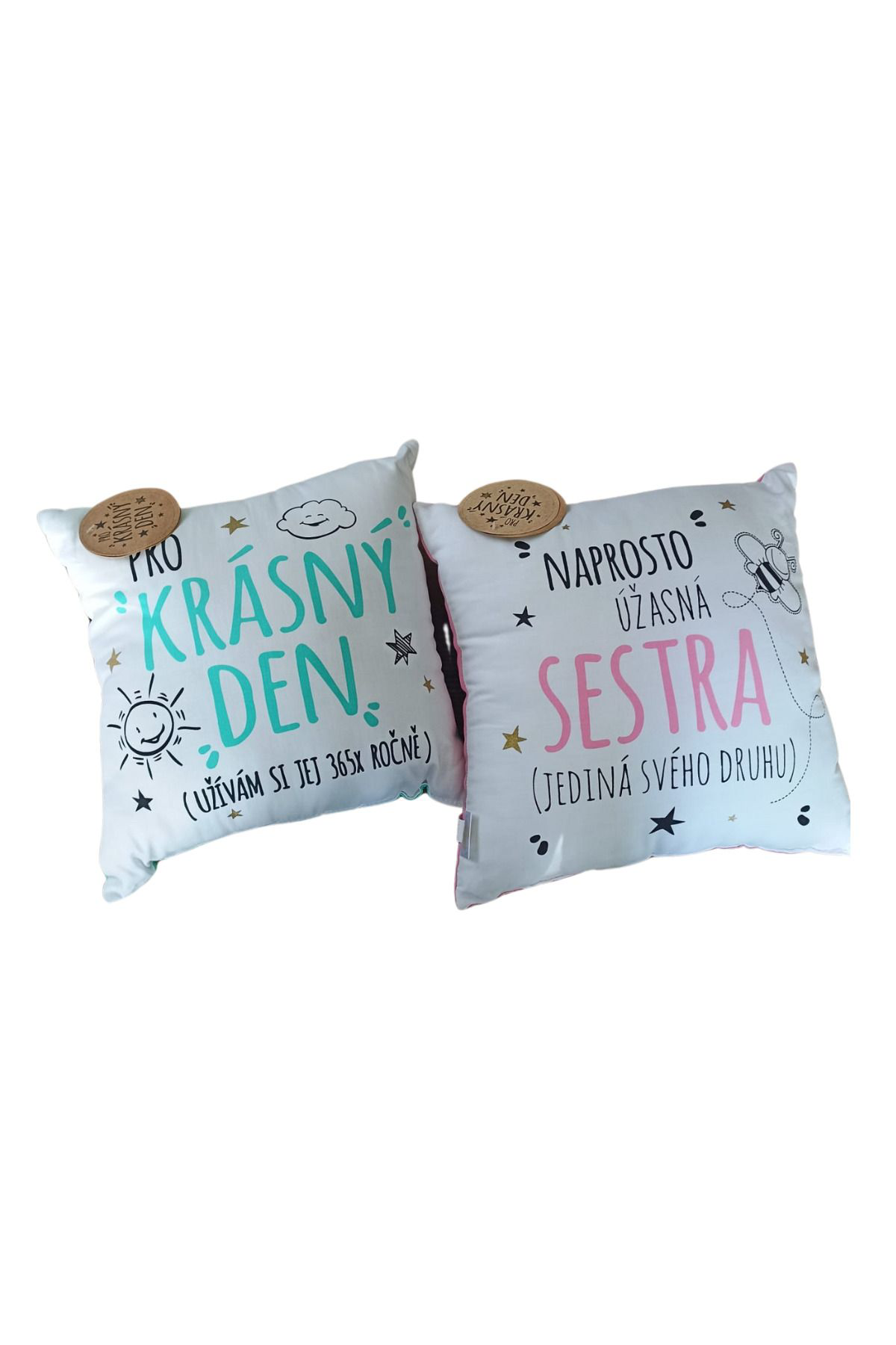 Otel Bukleti Mini Boy Pamuklu Tasarim Yastik Puf (30 X 30 Cm) Çok Renkli