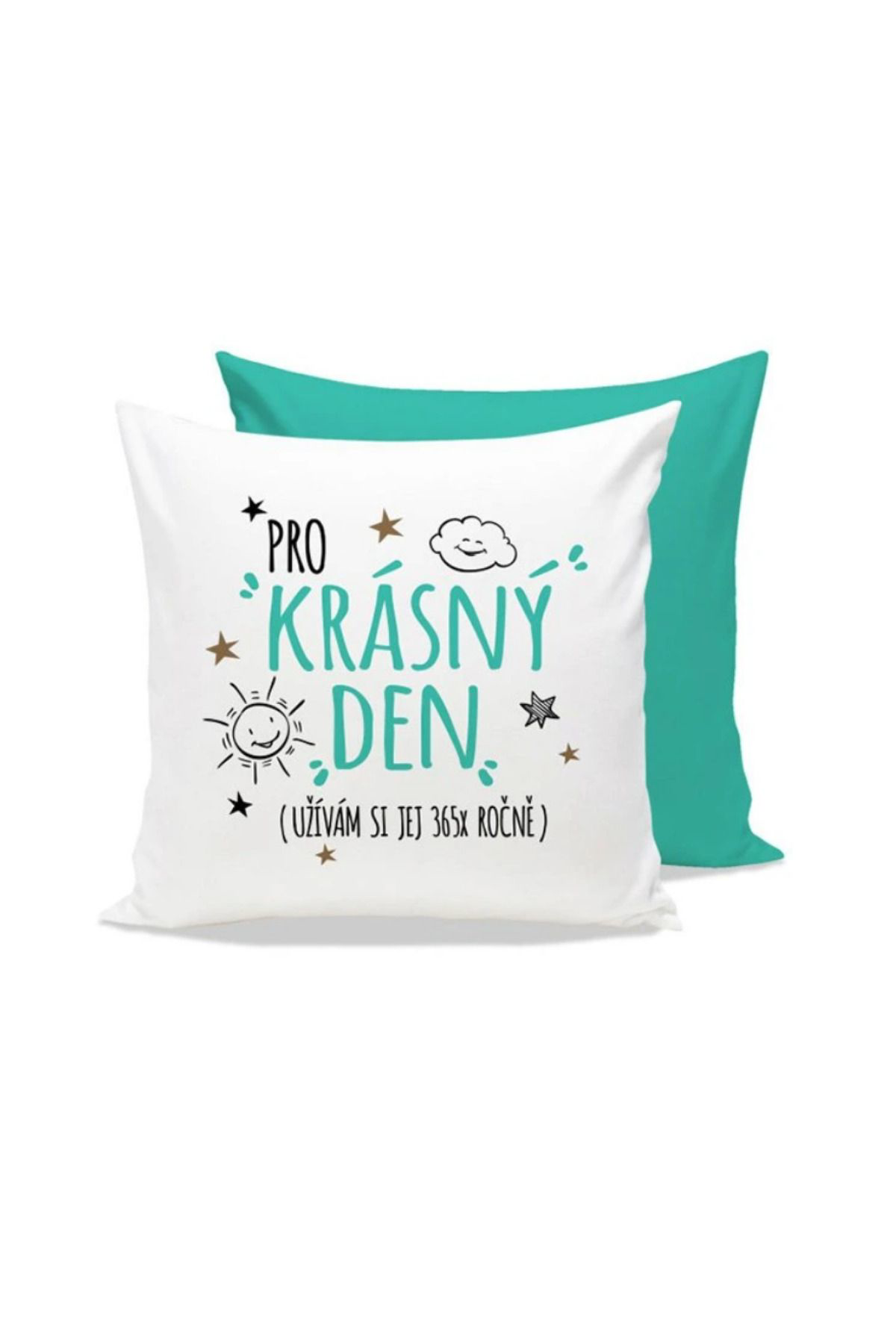 Otel Bukleti Mini Boy Pamuklu Tasarim Yastik Puf (30 X 30 Cm) Turkuaz