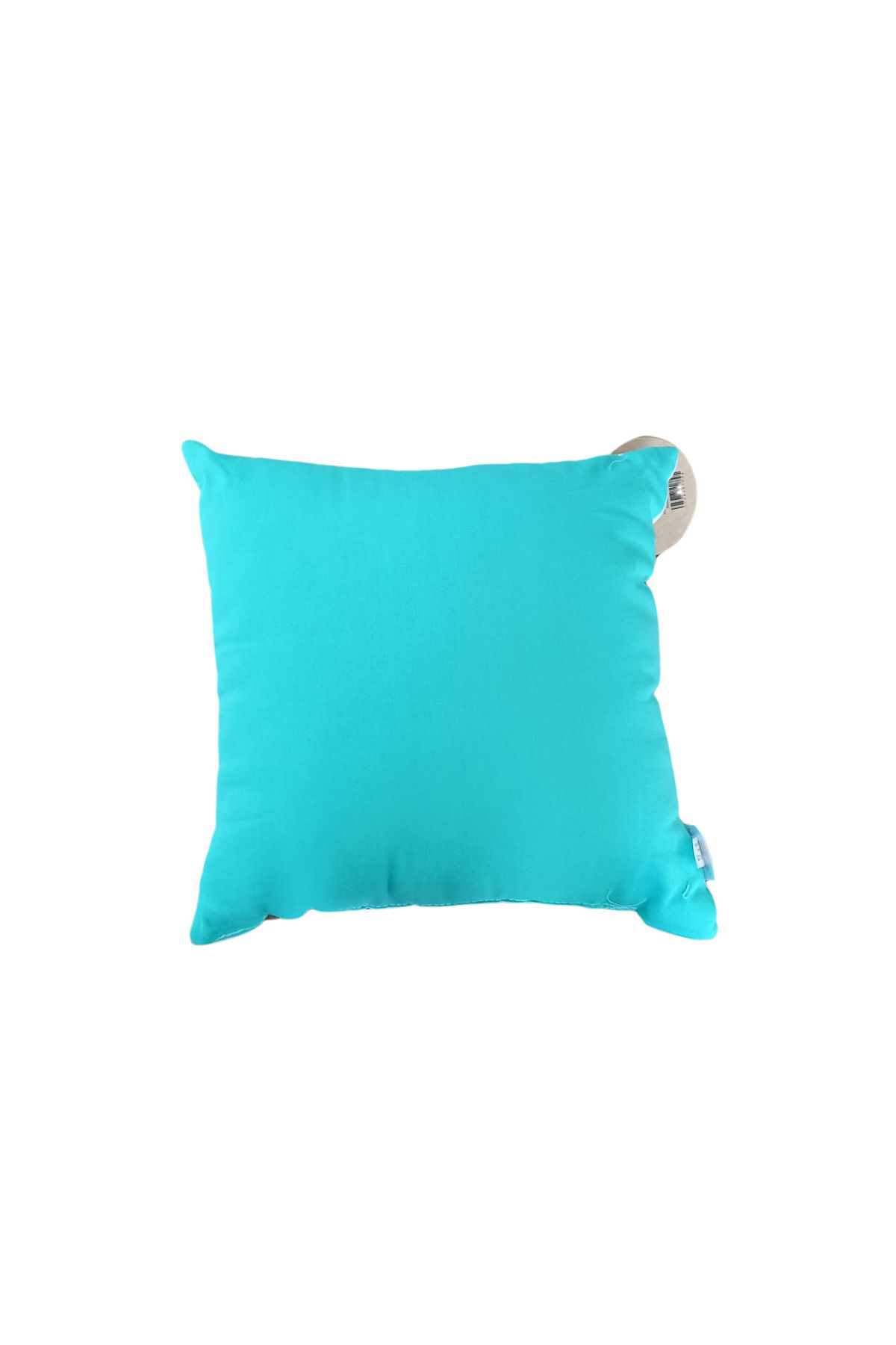 Otel Bukleti Mini Boy Pamuklu Tasarim Yastik Puf (30 X 30 Cm) Turkuaz