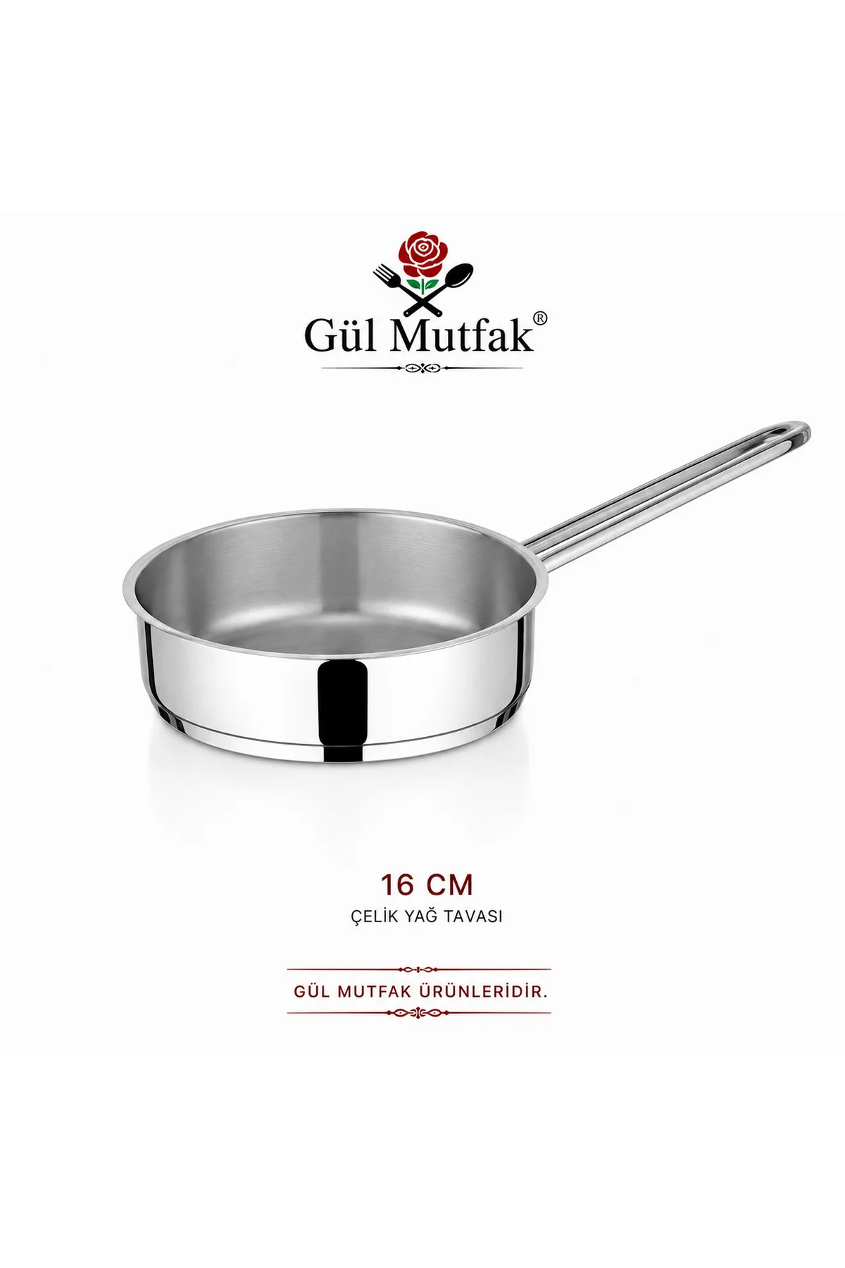 Mini Boy Yağ Tava 16 Cm Paslanmaz Çelik Mini Boy Yağ Tava 16 Cm Paslanmaz Çelik