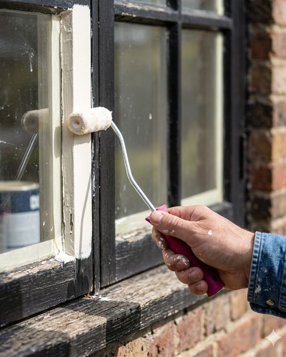 Mini Boya Rulo Seti 10 Cm Boya Fırçası 6 Adet Yedek Rulo Hediyeli