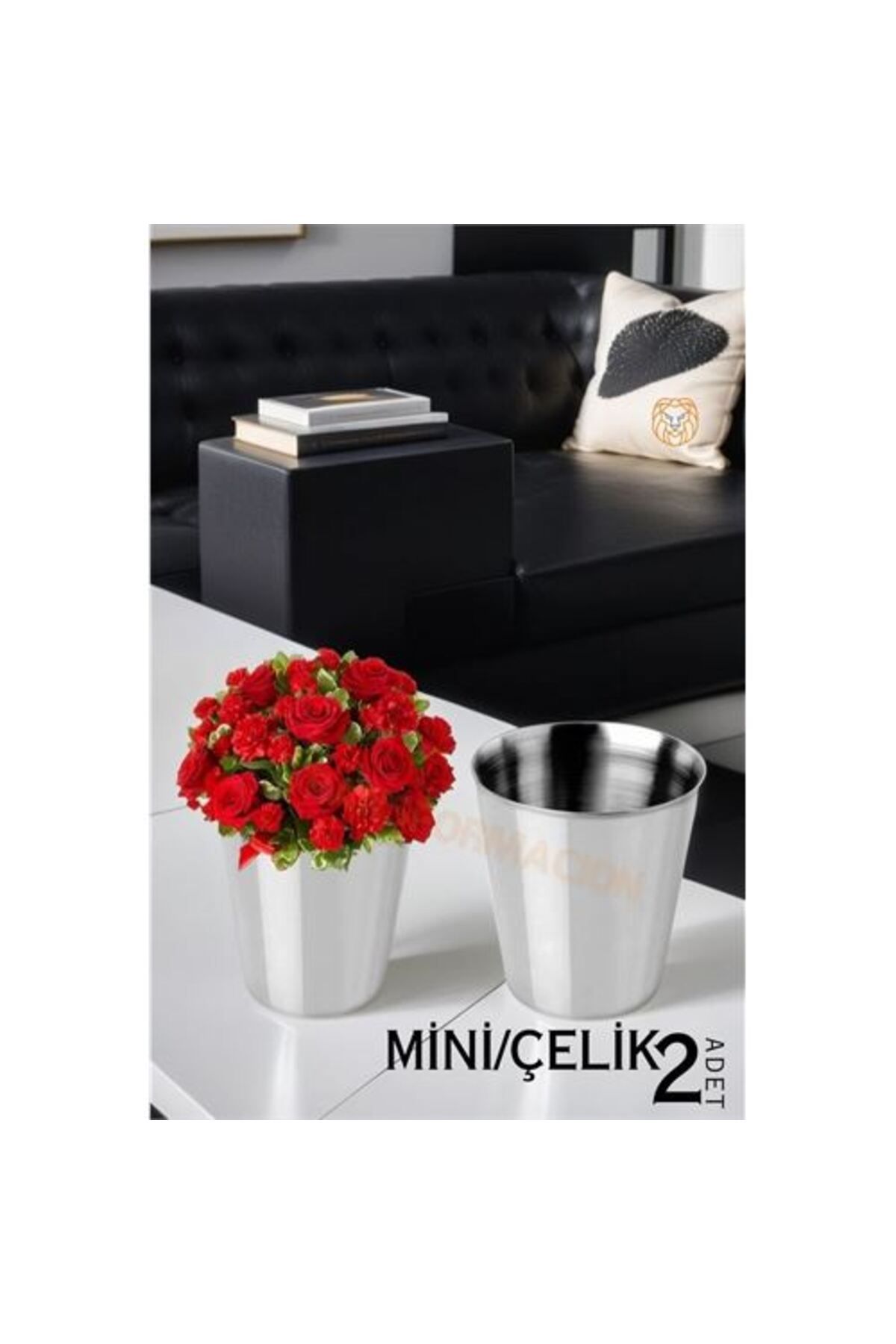 Mini Çelik Vazo 2 ADET L'hernault