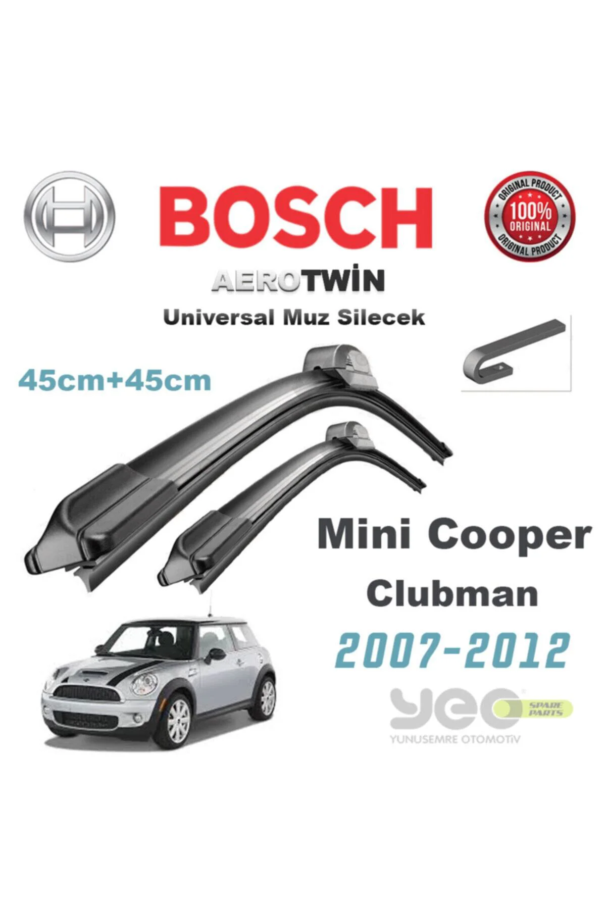 Mini Clubman Aerotwin Muz Silecek Takımı 2007-2012 Mini Clubman Aerotwin Muz Silecek Takımı 2007-2012