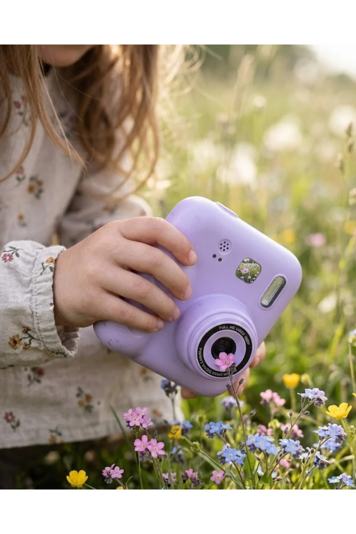 Mini Çocuk Kamerası Fotoğraf Video Çekim 4 Rulo Kağıt ve 5 Kalem 