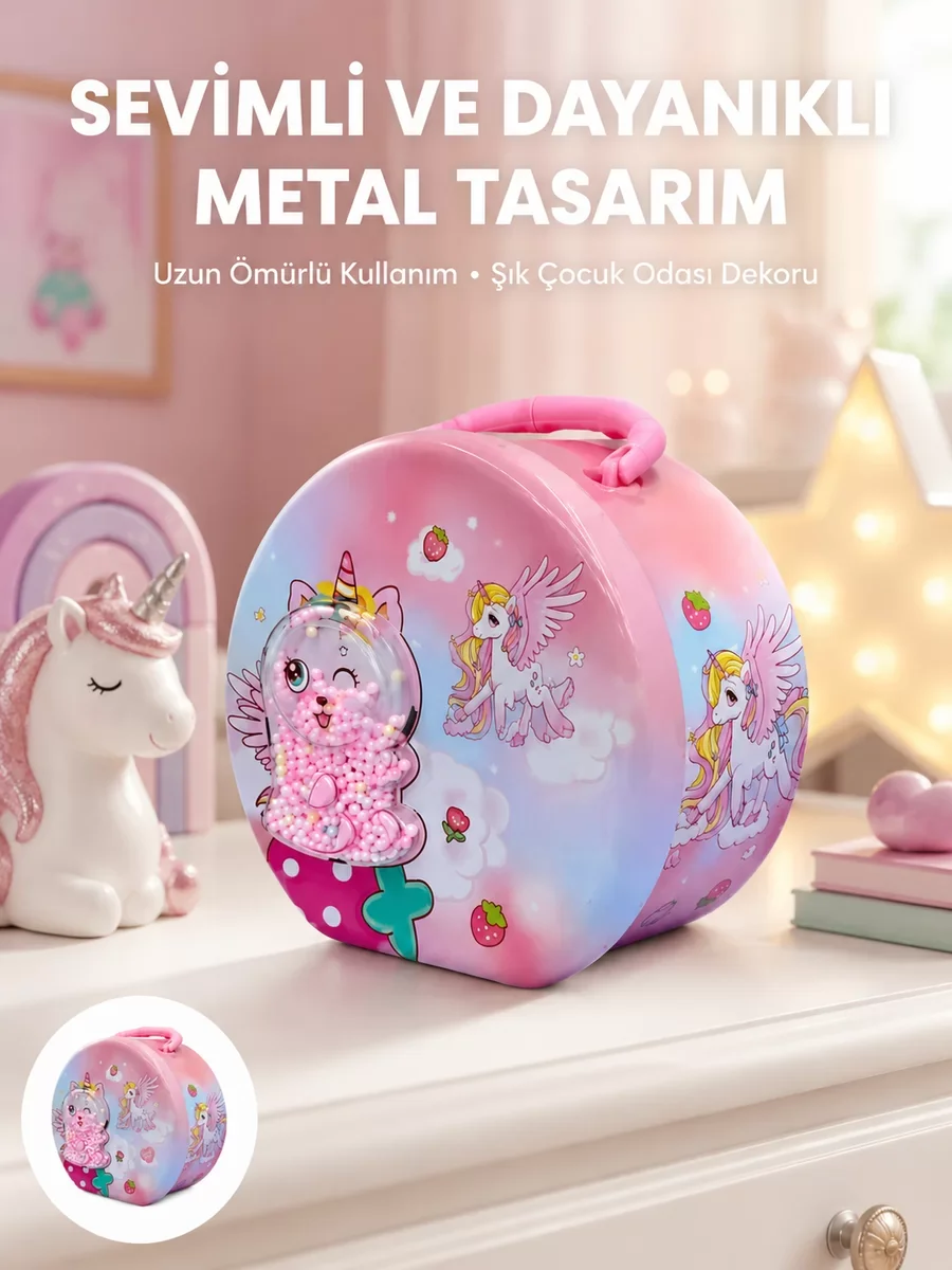 Mini Çocuk Para Kasası - Gizli Saklama ve Eğitici Birikim Kutusu