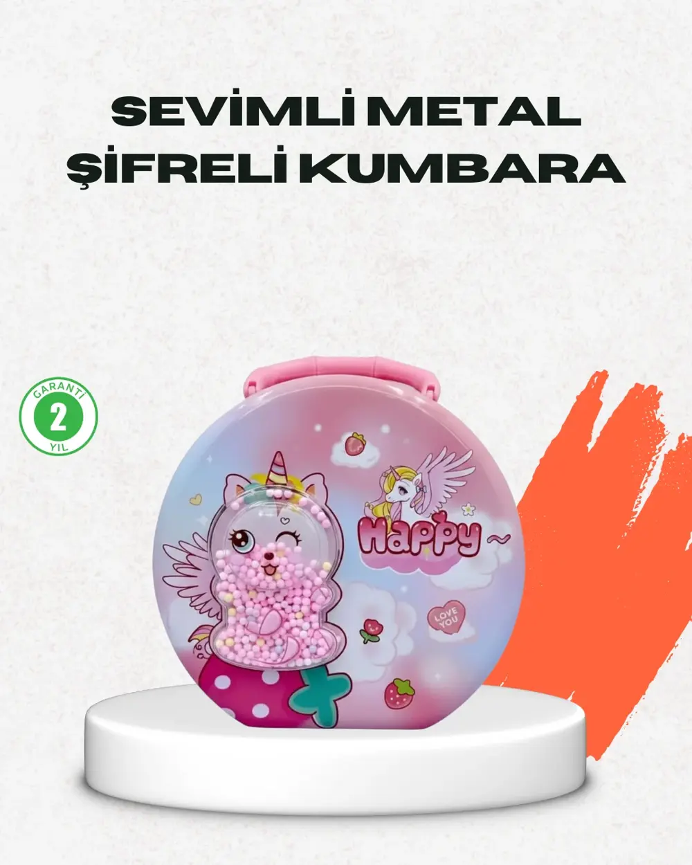 Mini Çocuk Para Kasası Güvenli Kilitli Birikim Kutusu