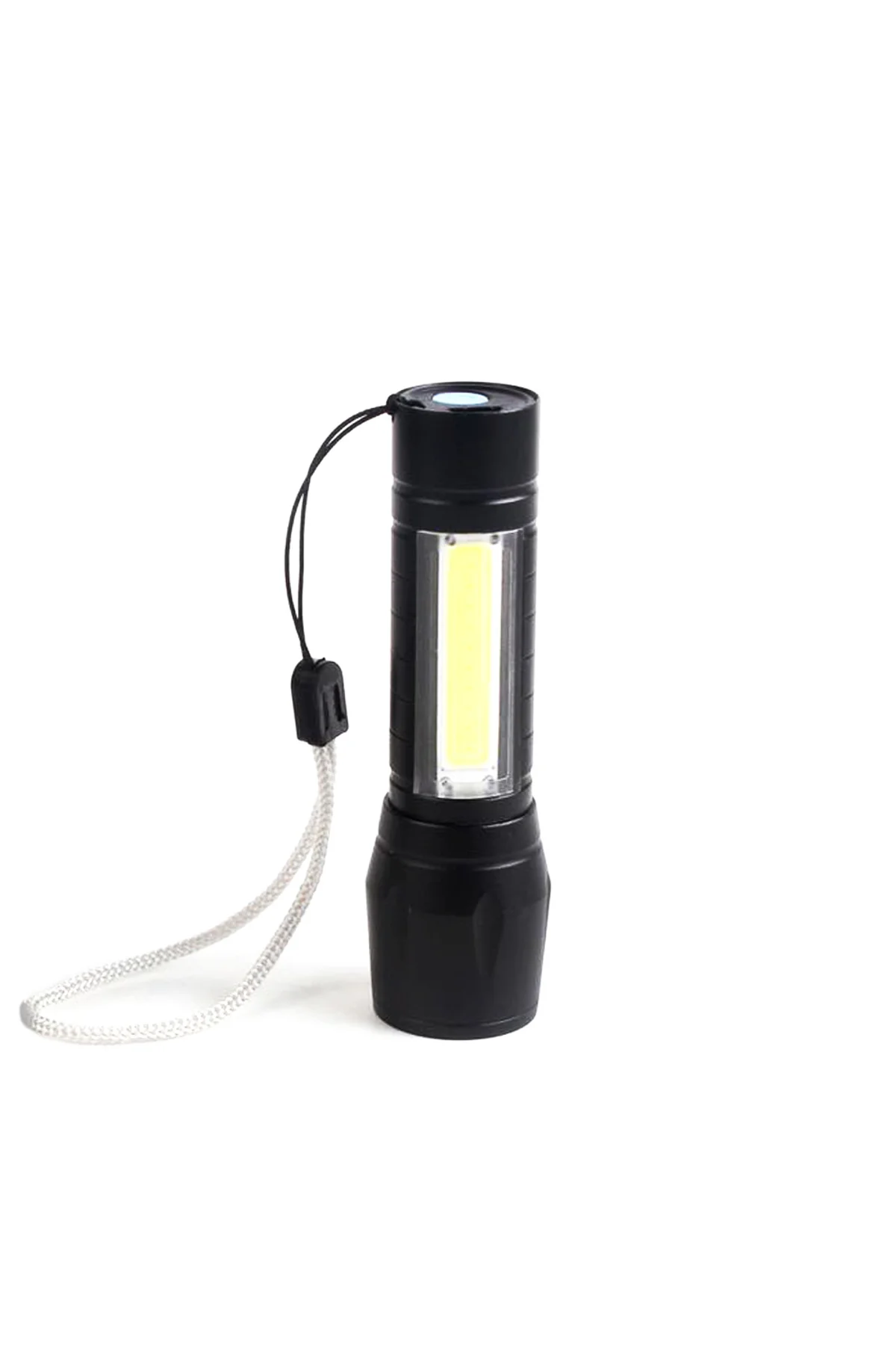MİNİ ÇOK GÜÇLÜ ŞARJLI EL FENERİ (XPE-COB LED ) WATTON WT-030 Siya