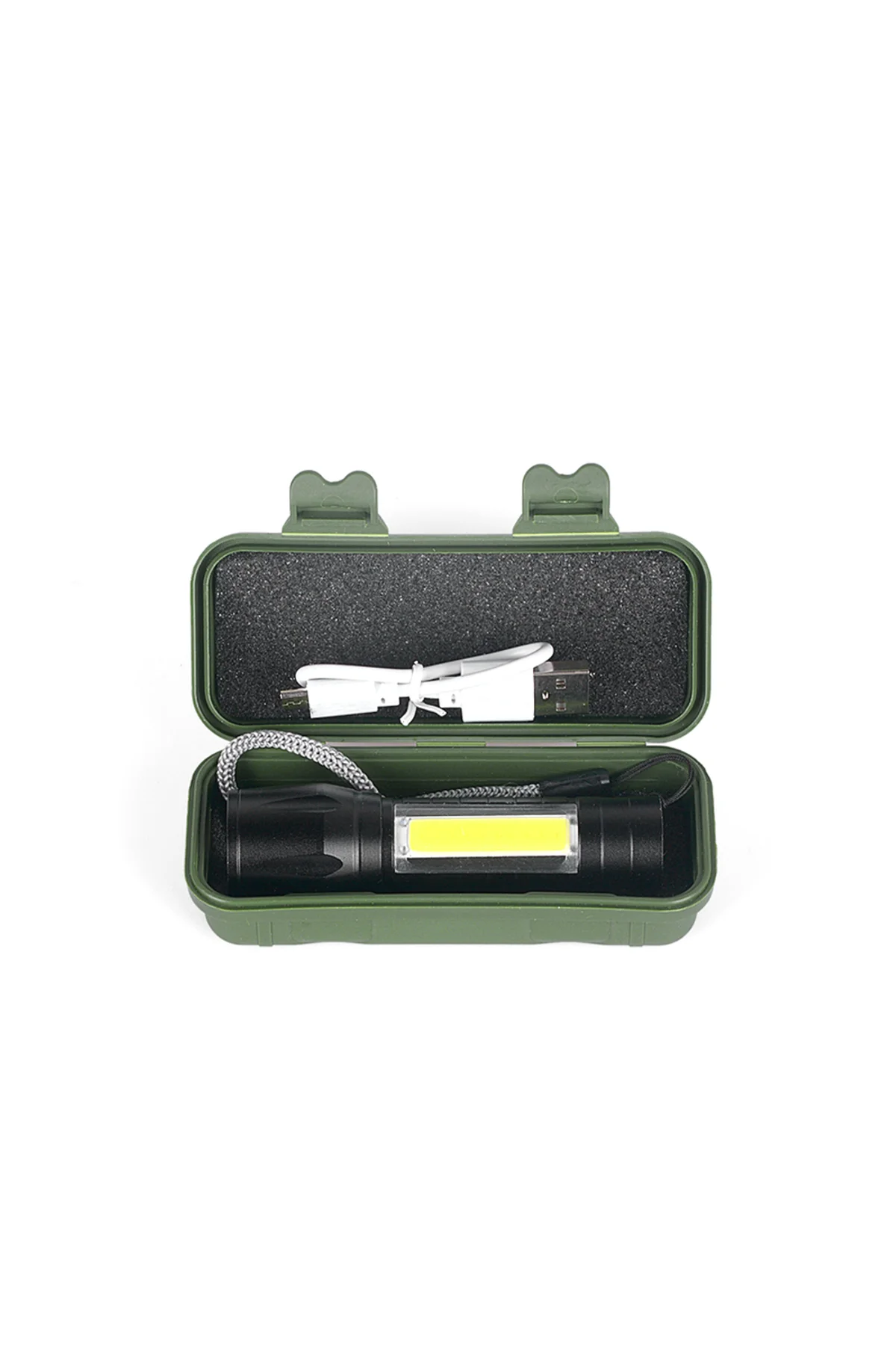 MİNİ ÇOK GÜÇLÜ ŞARJLI EL FENERİ (XPE-COB LED ) WATTON WT-030 Siya
