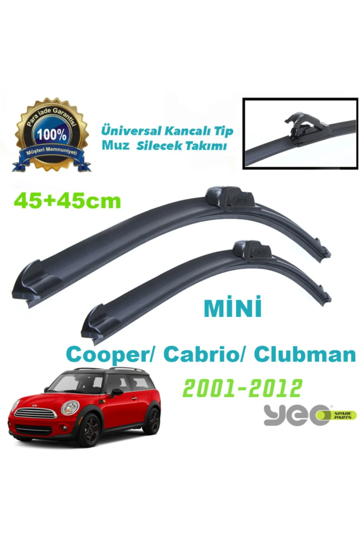 Mini Cooper Aeroflex Muz Silecek Takımı Mini Cooper Aeroflex Muz Silecek Takımı