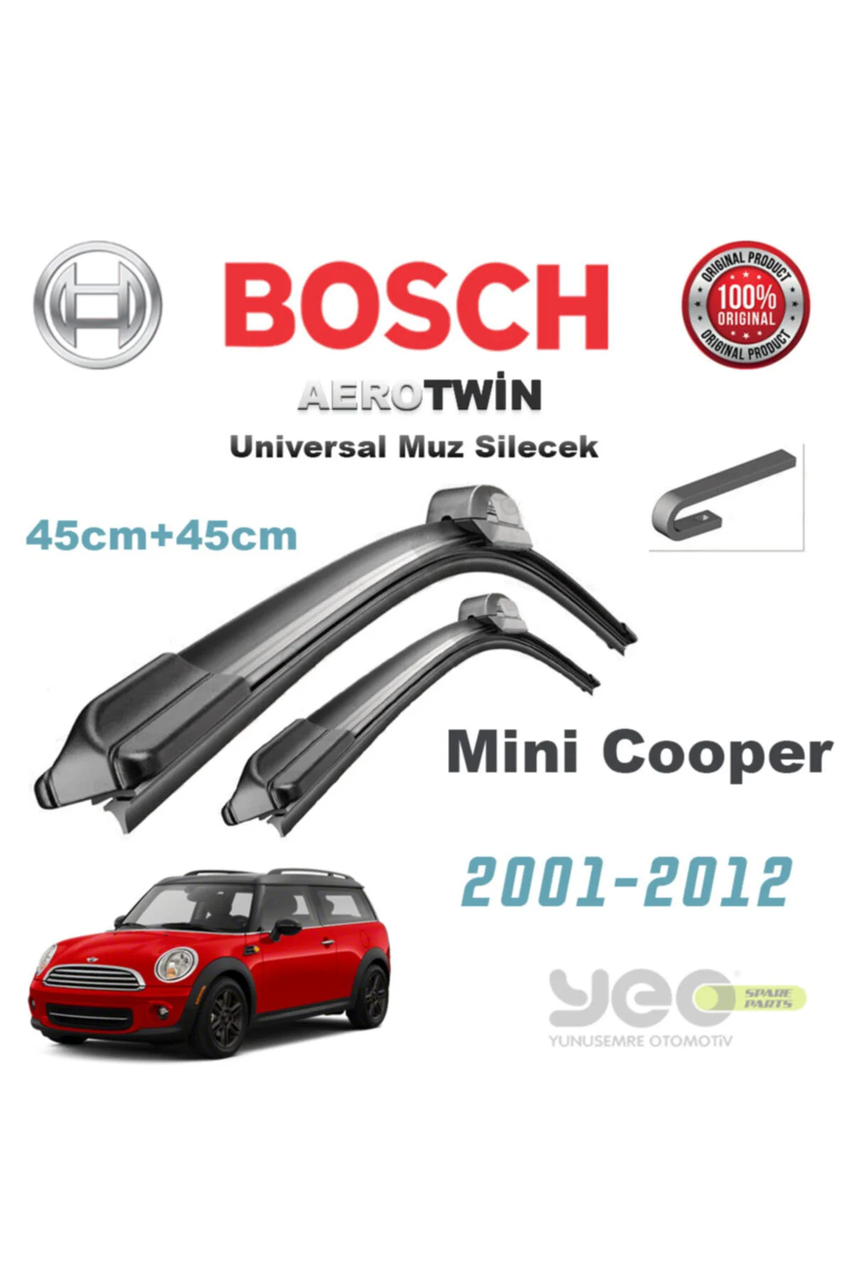 Mini Cooper Aerotwin Muz Silecek Takımı 2001-2012 Mini Cooper Aerotwin Muz Silecek Takımı 2001-2012
