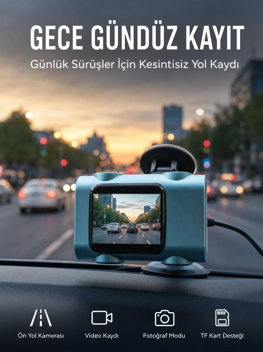 Mini Dash Kamera - Yeni Nesil Araç Güvenlik Kamerası ve Yol Kayıt Cihazı