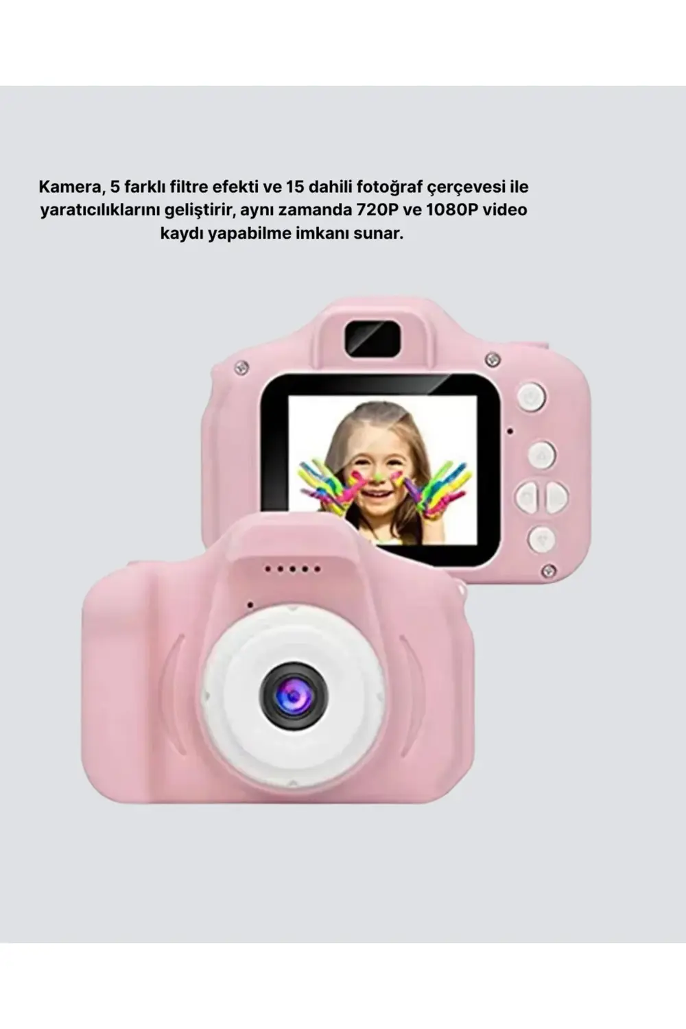 Mini Dijital Çocuk Kamerası 8MP HD Ekranlı 1080P Video ve Şarjlı