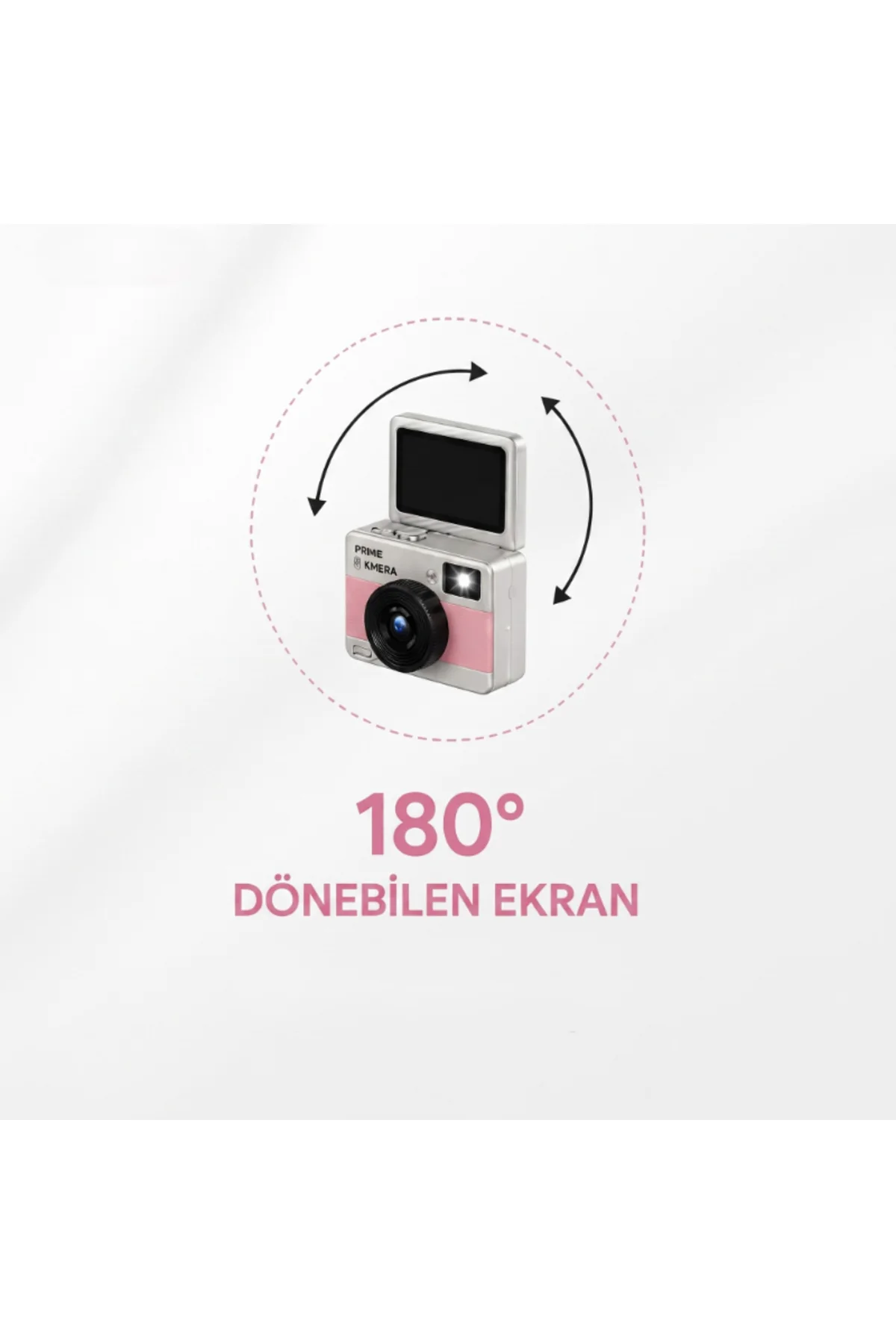 Mini Dijital Retro Kamera - Dönebilen Ekran - Flaşlı - Görsel 2