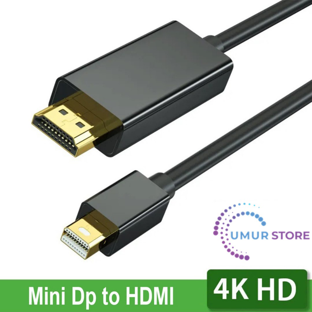 Mini Display Port To HDMI Kablo 4KX2K Video Aktarma Kablosu 1.8 M