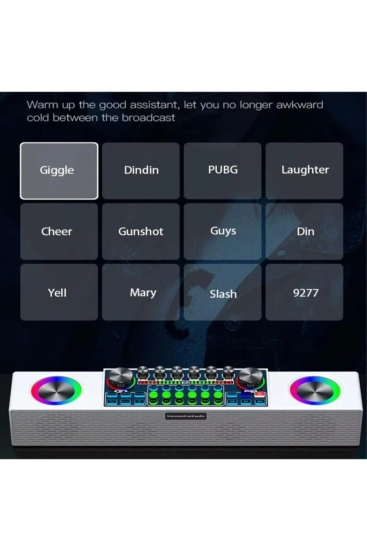 Mini Dj Ses Mikseri Canlı Yayın Ses Kartı Controller Dj Setup Baş