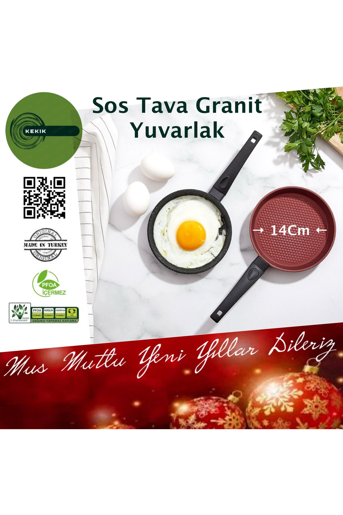 Mini Döküm Granit Sos tava