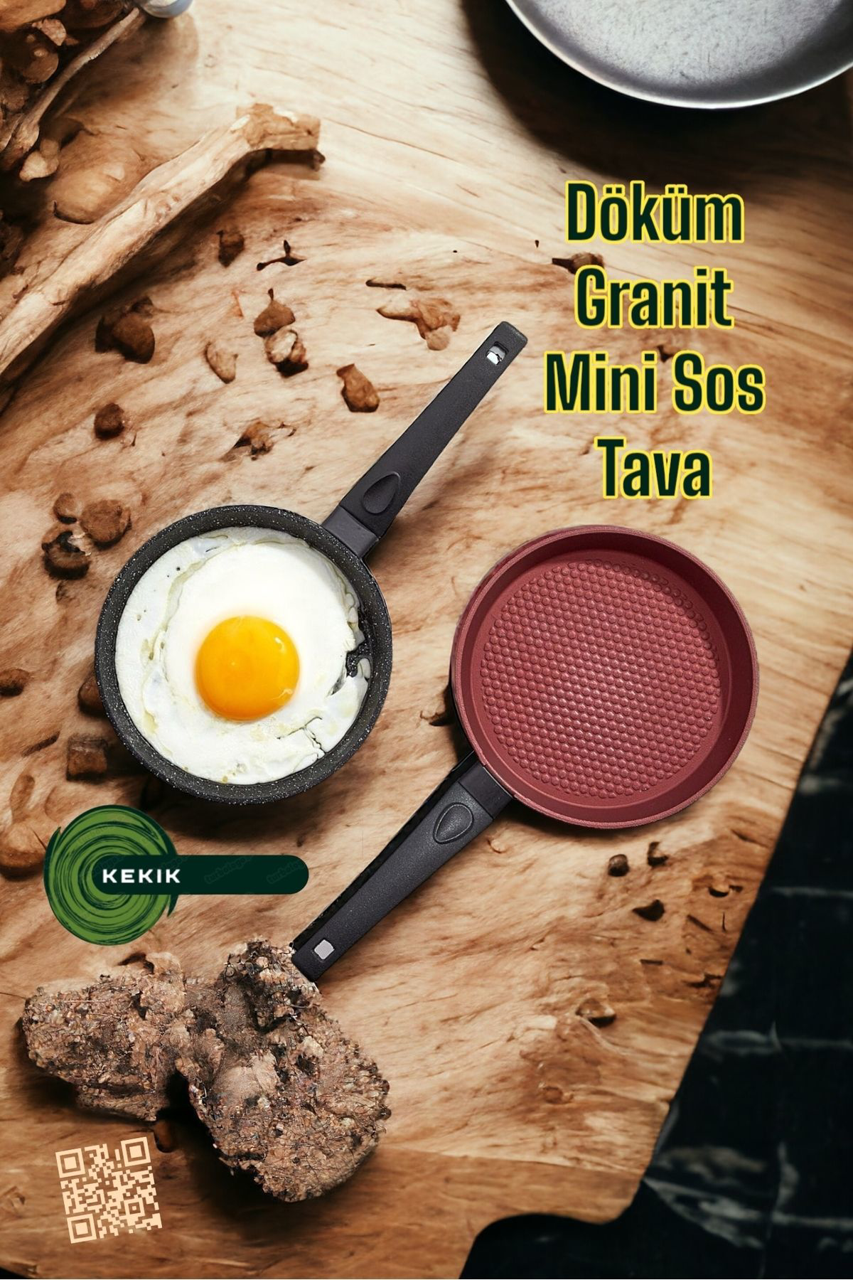 Mini Döküm Granit Sos tava