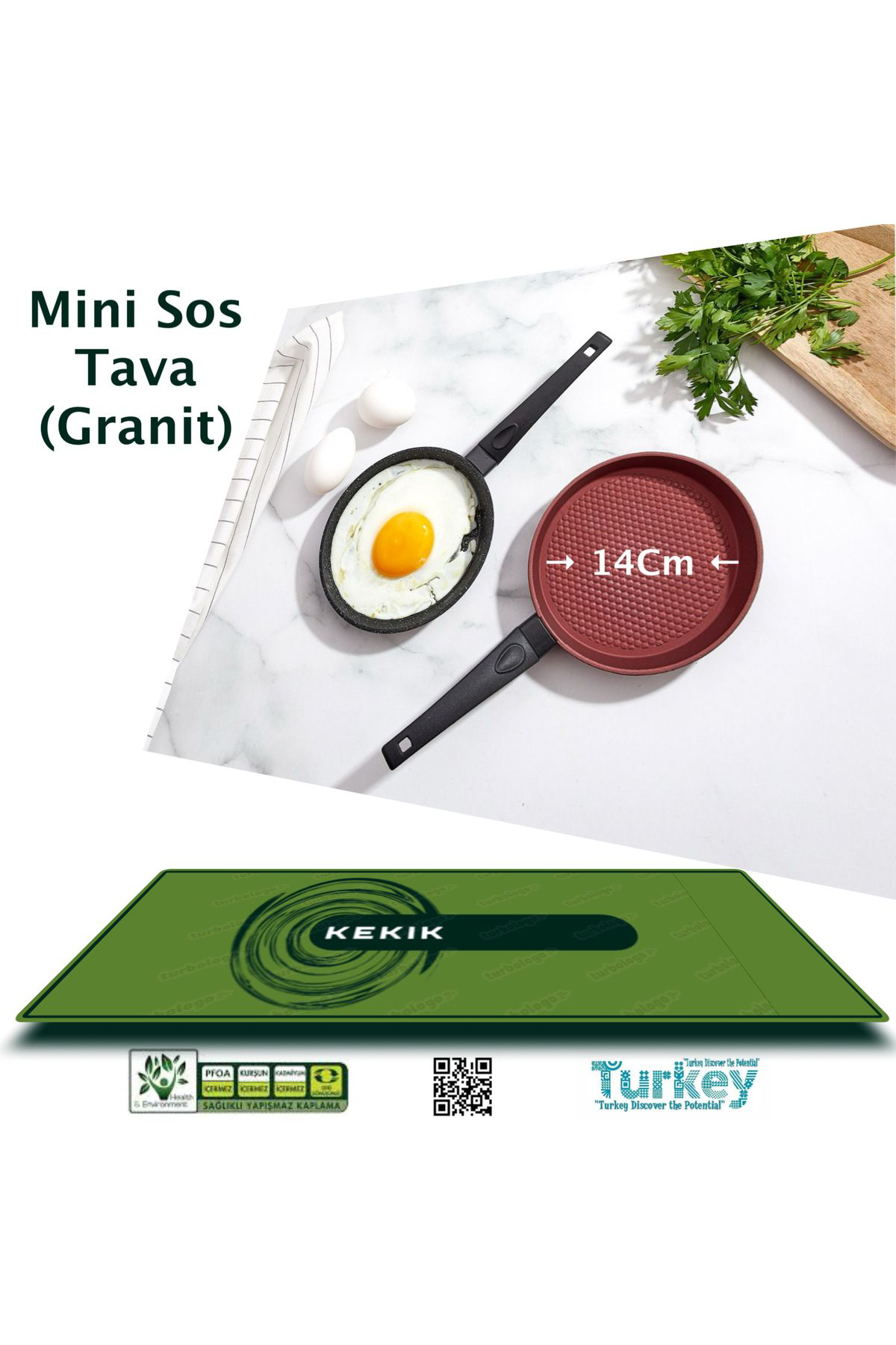 Mini Döküm Granit Sos tava