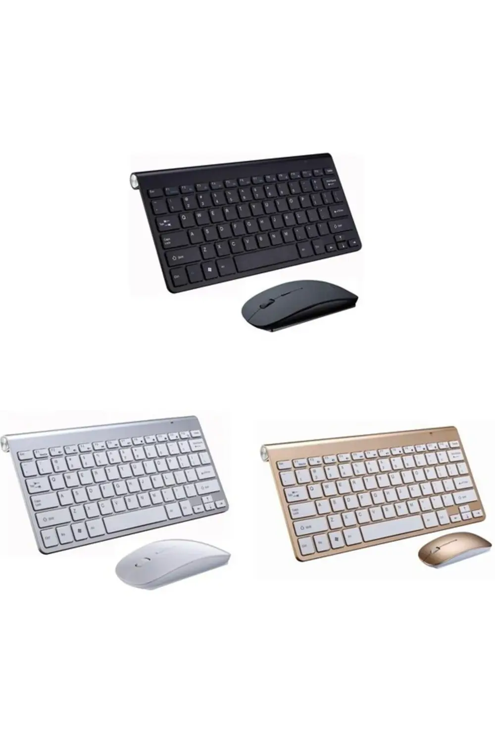 Mini Düz Sessiz Kablosuz Klavye + Mouse (Yurt Dışından) Siyah Mini Düz Sessiz Kablosuz Klavye + Mouse (Yurt Dışından) Siyah