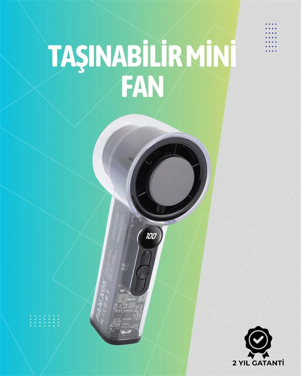 Mini El Fanı 3000mah Pil Type-c Şarj Girişi Kompakt Ve Hafif Tasarım - Lisinya