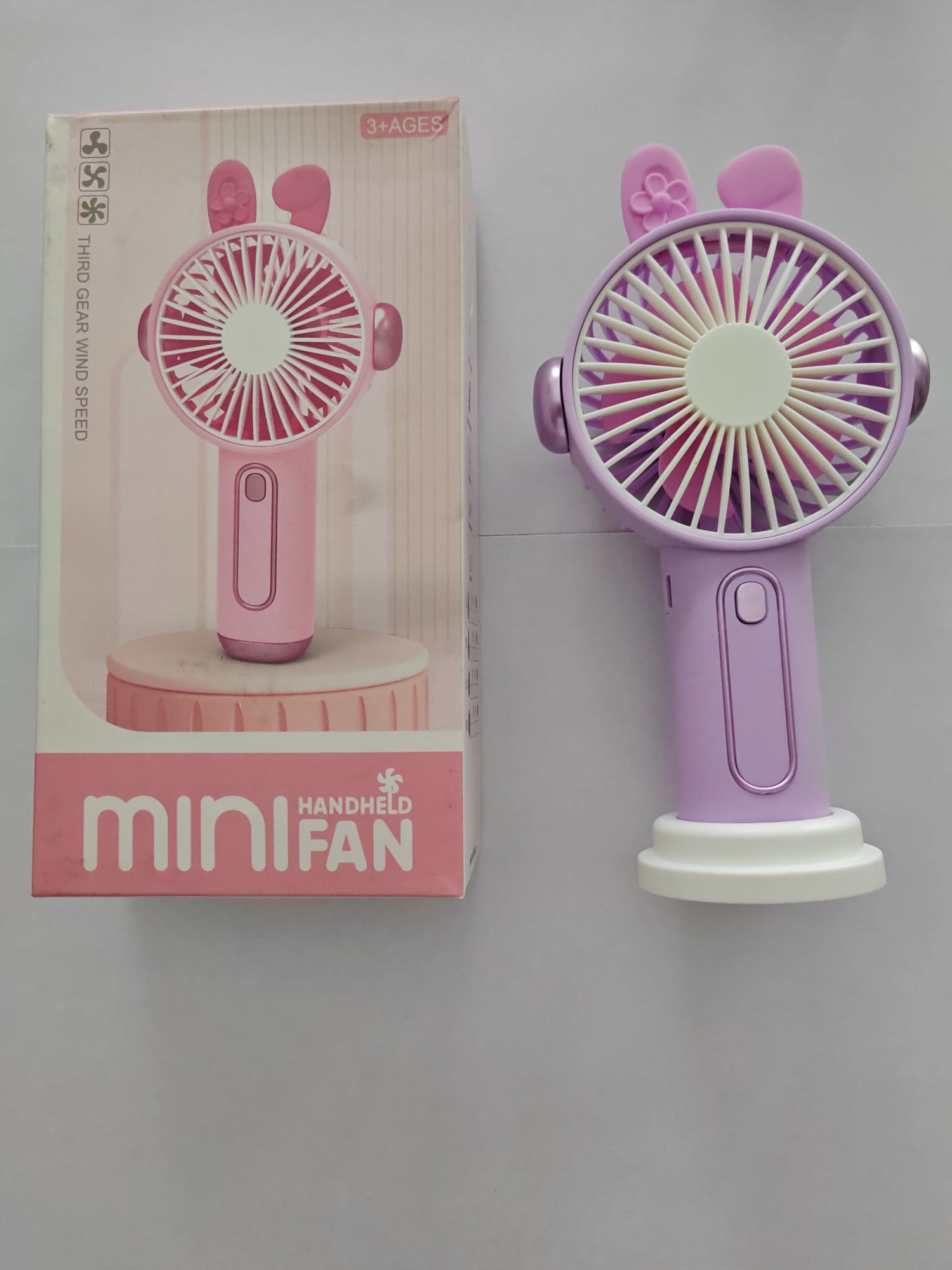 Mini El Fanı Büyük Boy Şarjlı Telefon Tutuculu Figürlü 3 Kademeli