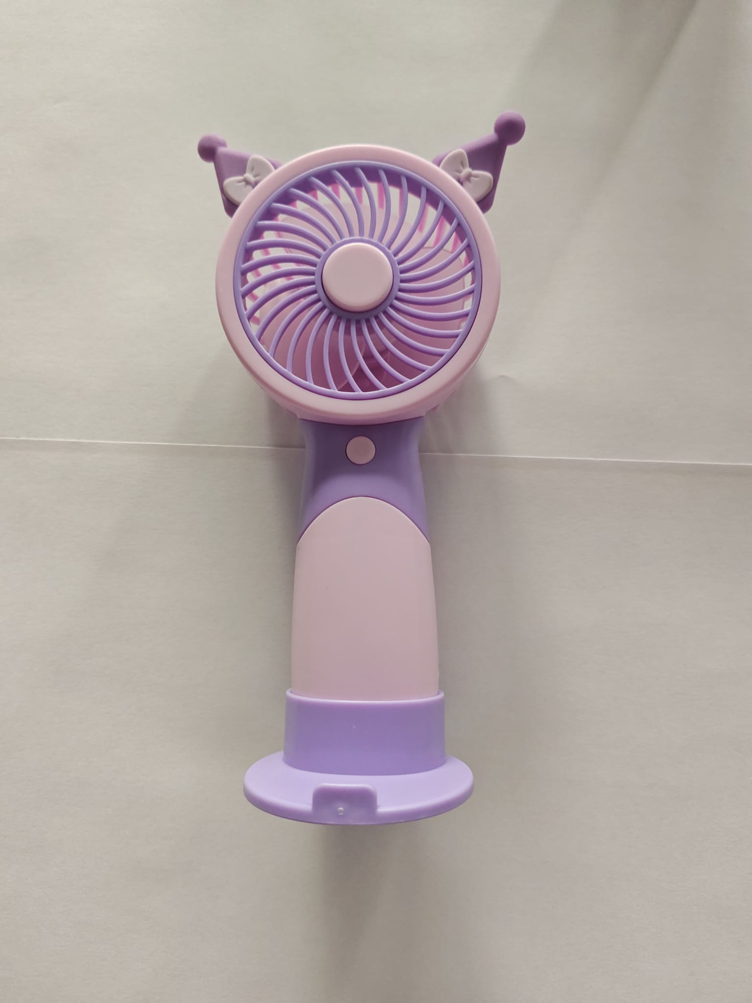 Luluyen Mini El Fanı Şarjlı Telefon Tutuculu Figürlü 3 Kademeli Taşınabil