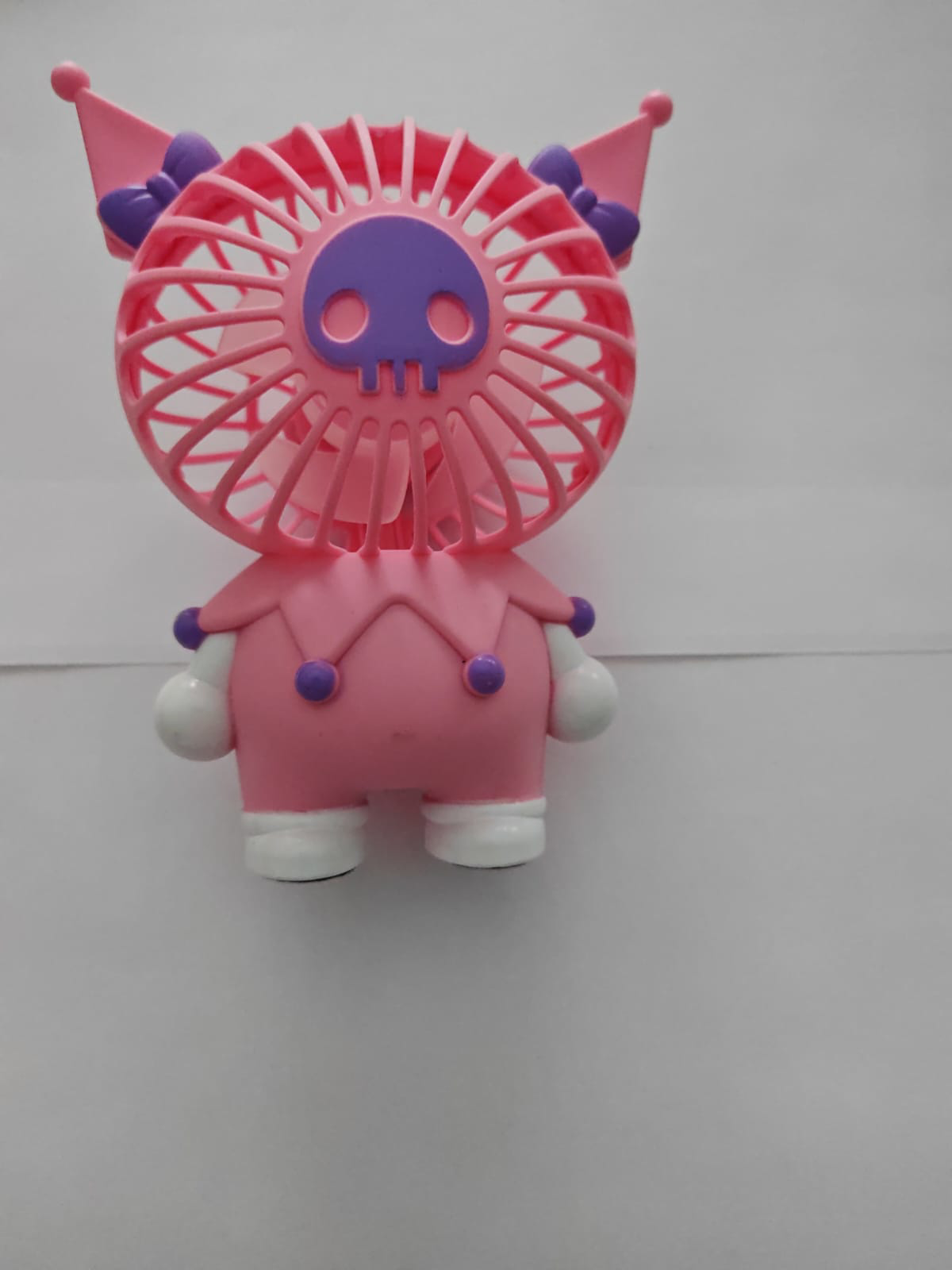 Luluyen Mini El Fanı Şarjlı Telefon Tutuculu  Kuromi  Figürlü 2 Kademeli 