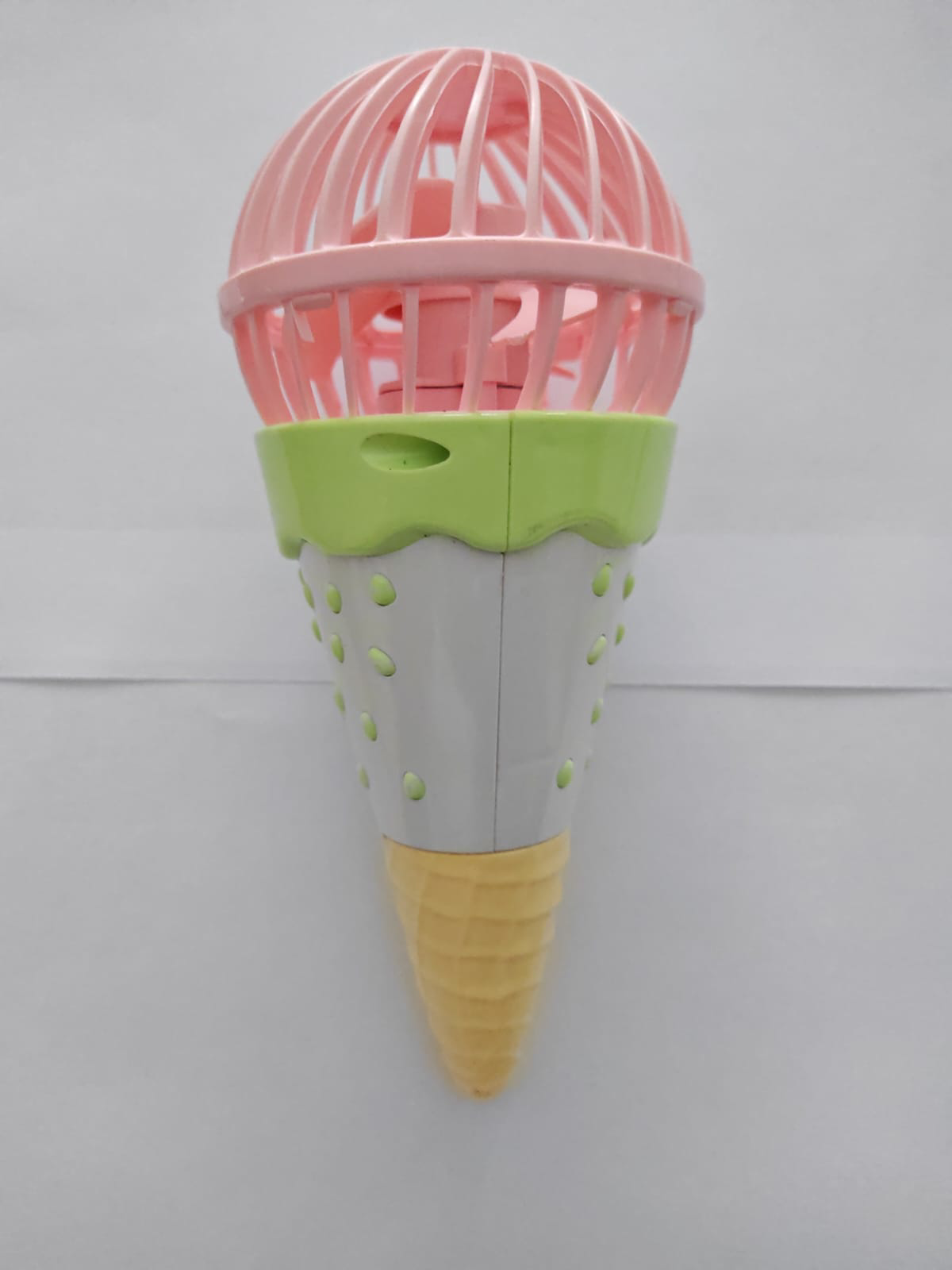 Luluyen Mini El Fanı Şarjlı Dondurma Figürlü Taşınabilir Vantilatör Masa 