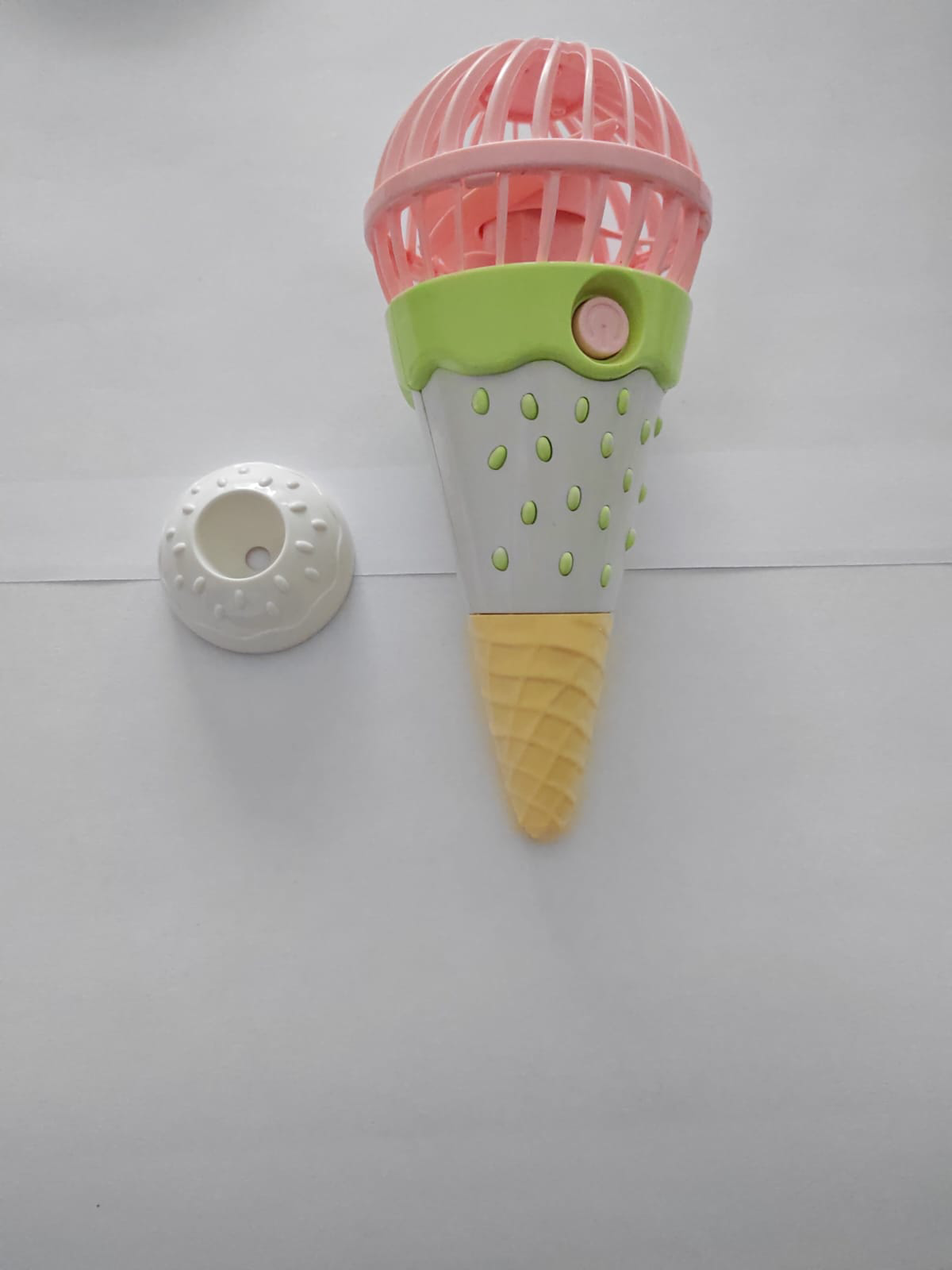 Luluyen Mini El Fanı Şarjlı Dondurma Figürlü Taşınabilir Vantilatör Masa 