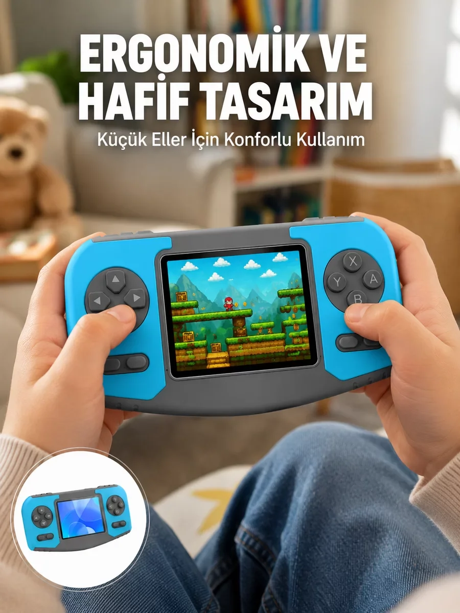 Mini El Oyun Konsolu - Çocuk Gelişimi İçin Taşınabilir Oyun Cihazı
