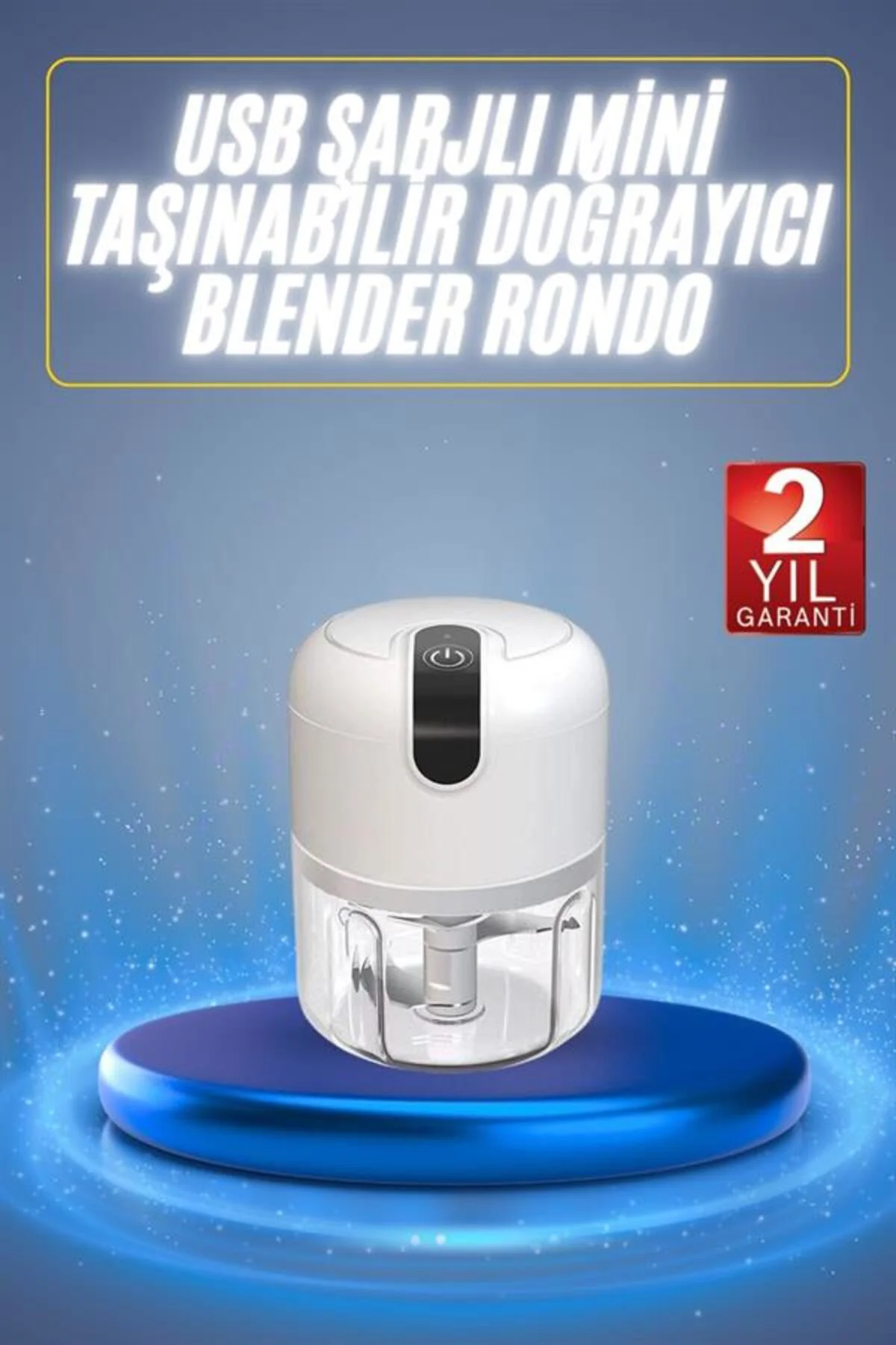 Mini El Rondosu Lı Doğrayıcı Taşınabilir Rondo Blder 250 Ml