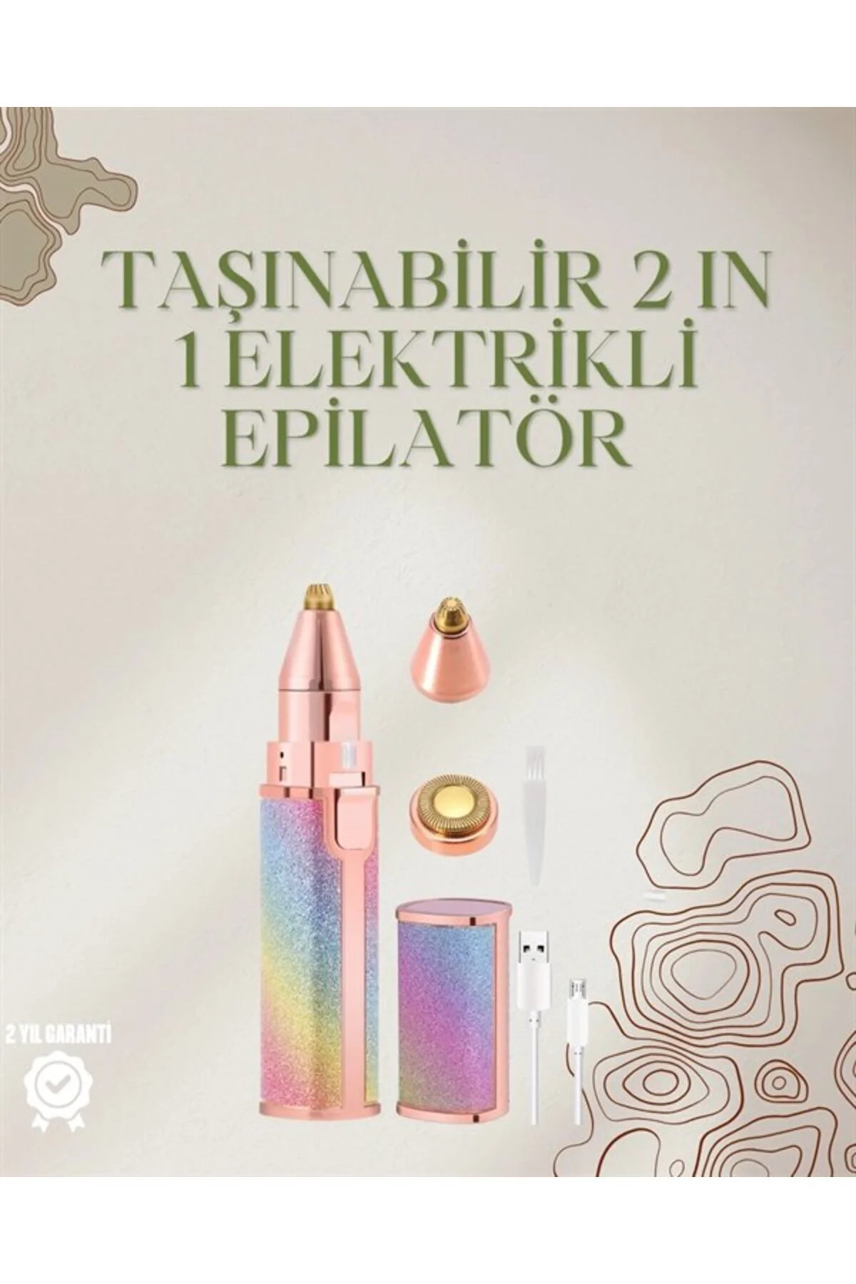 Mini Elektrikli Epilatör Cihazı – Usb Şarjlı, Acısız Yüz Ve Kaş B