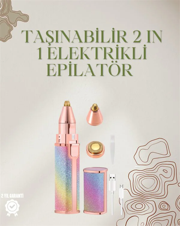 Mini Elektrikli Epilatör – USB Şarjlı Acısız Yüz ve Kaş Bakım Aleti