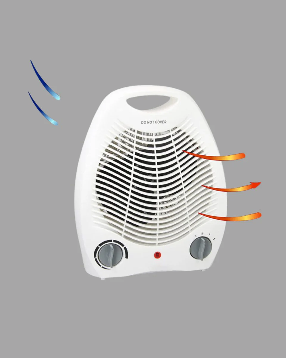 Mini Elektrikli Isıtıcı 2000W – Termostatlı Fanlı Isıtma Taşınabilir Tasarım