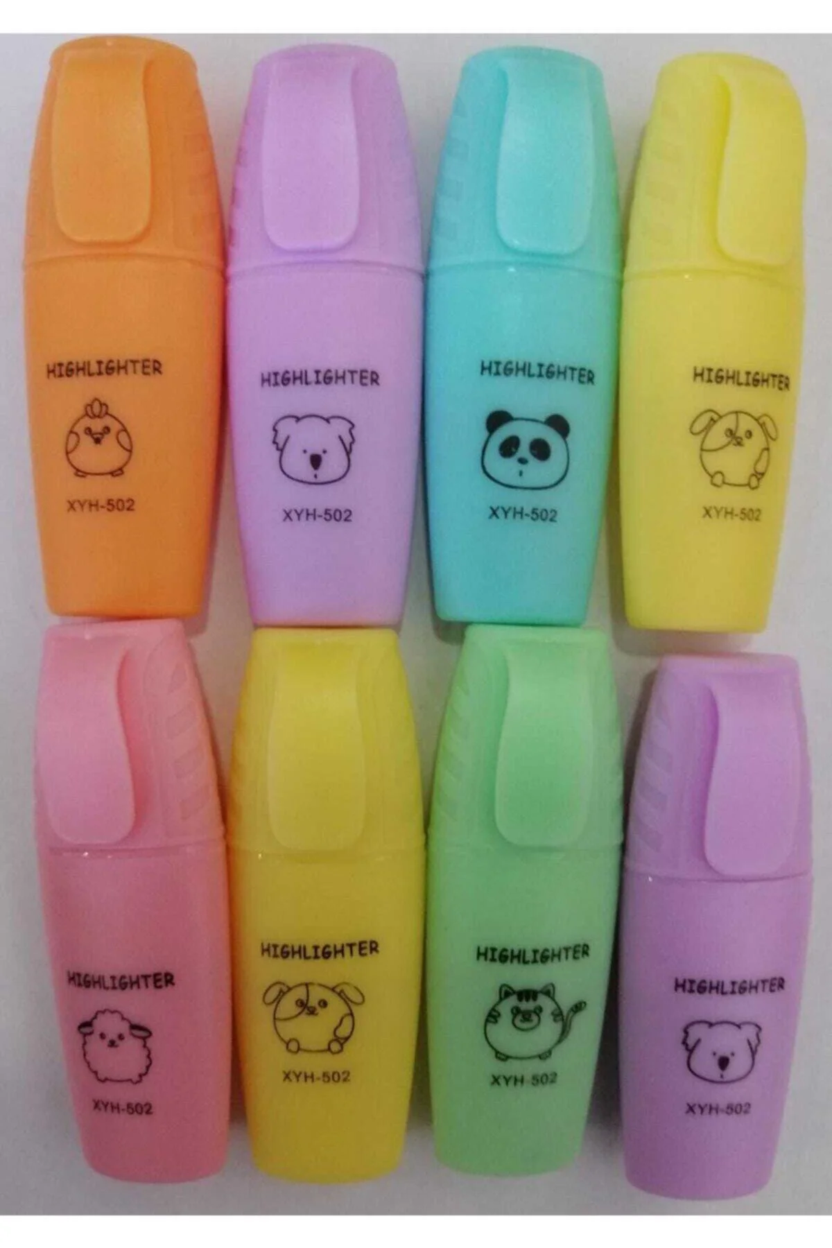 Mini Fosforlu 8 Adet Pastel Renkler Kalem F.k