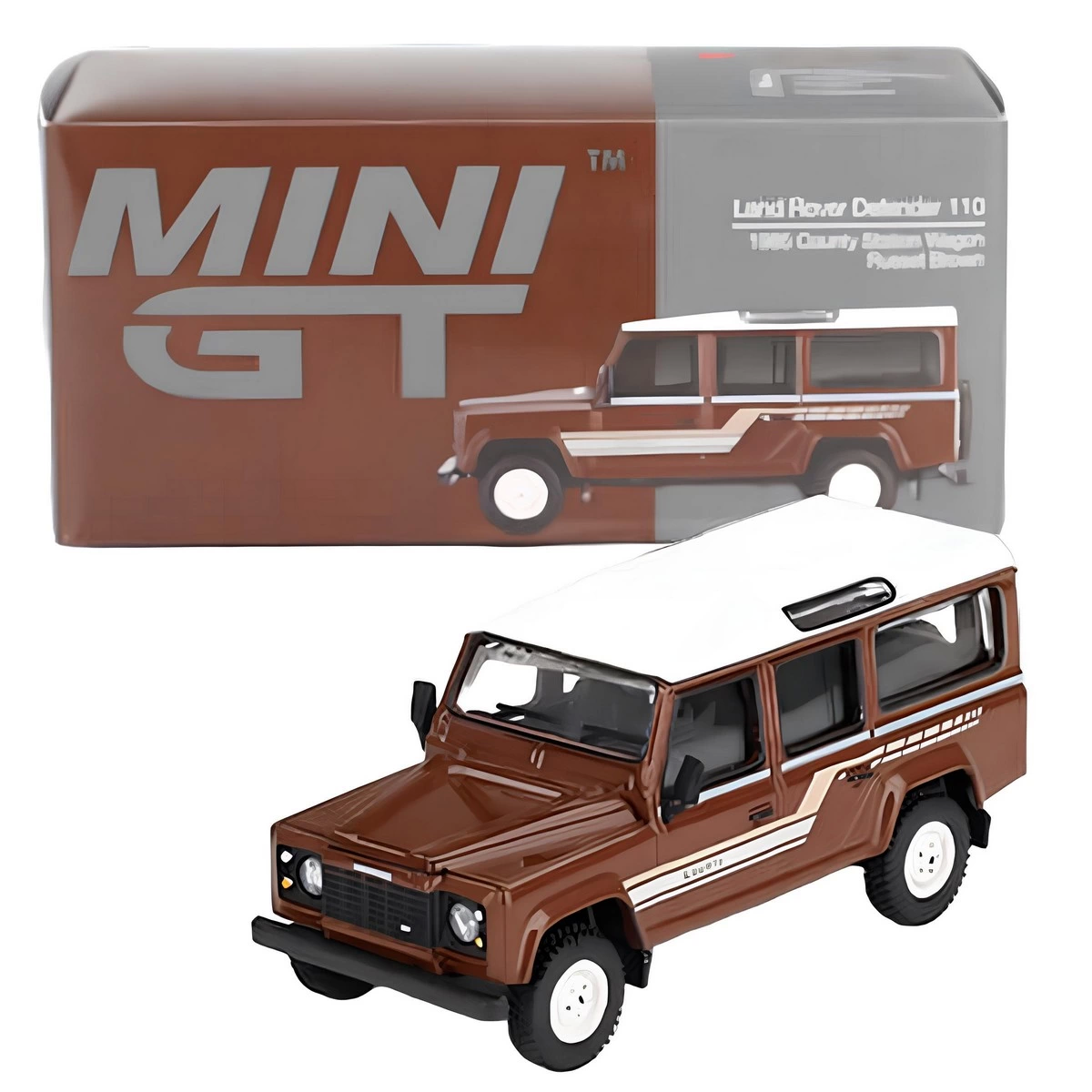 Mini GT 1-64 Land Rover Defender 110 1985 County Station Wagon Ru