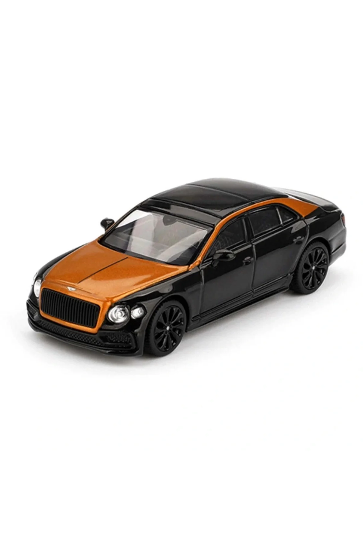 Mini GT 1/64 Bentley Flying Spur Orange Flame / Onyx - Blister Pa